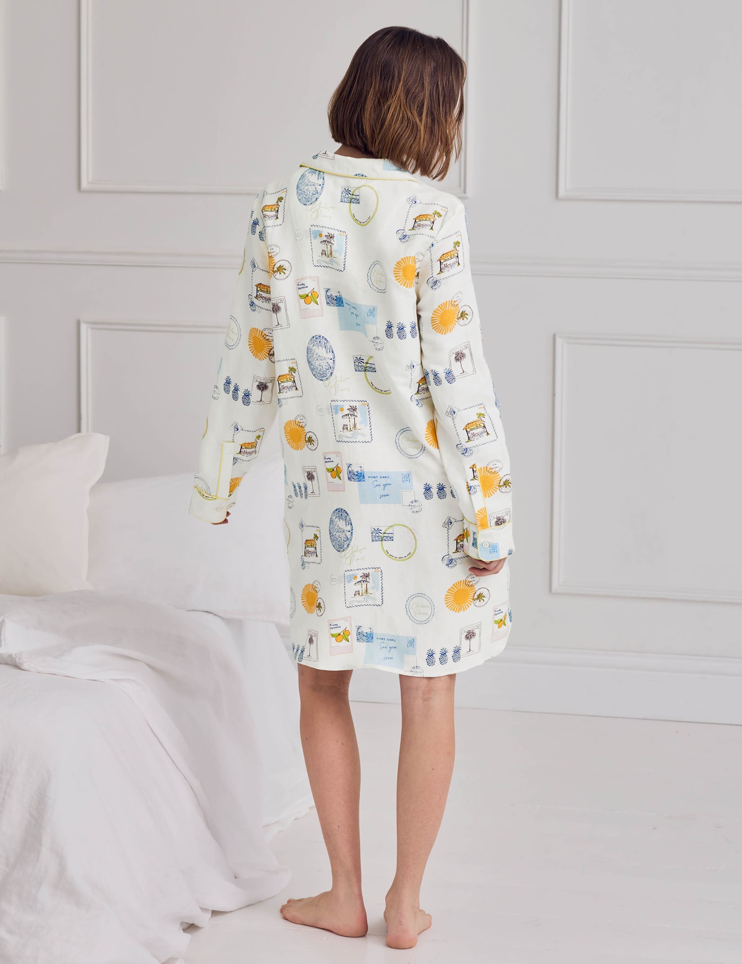 Linen Rich Holiday Print Nightshirt 2 of 6