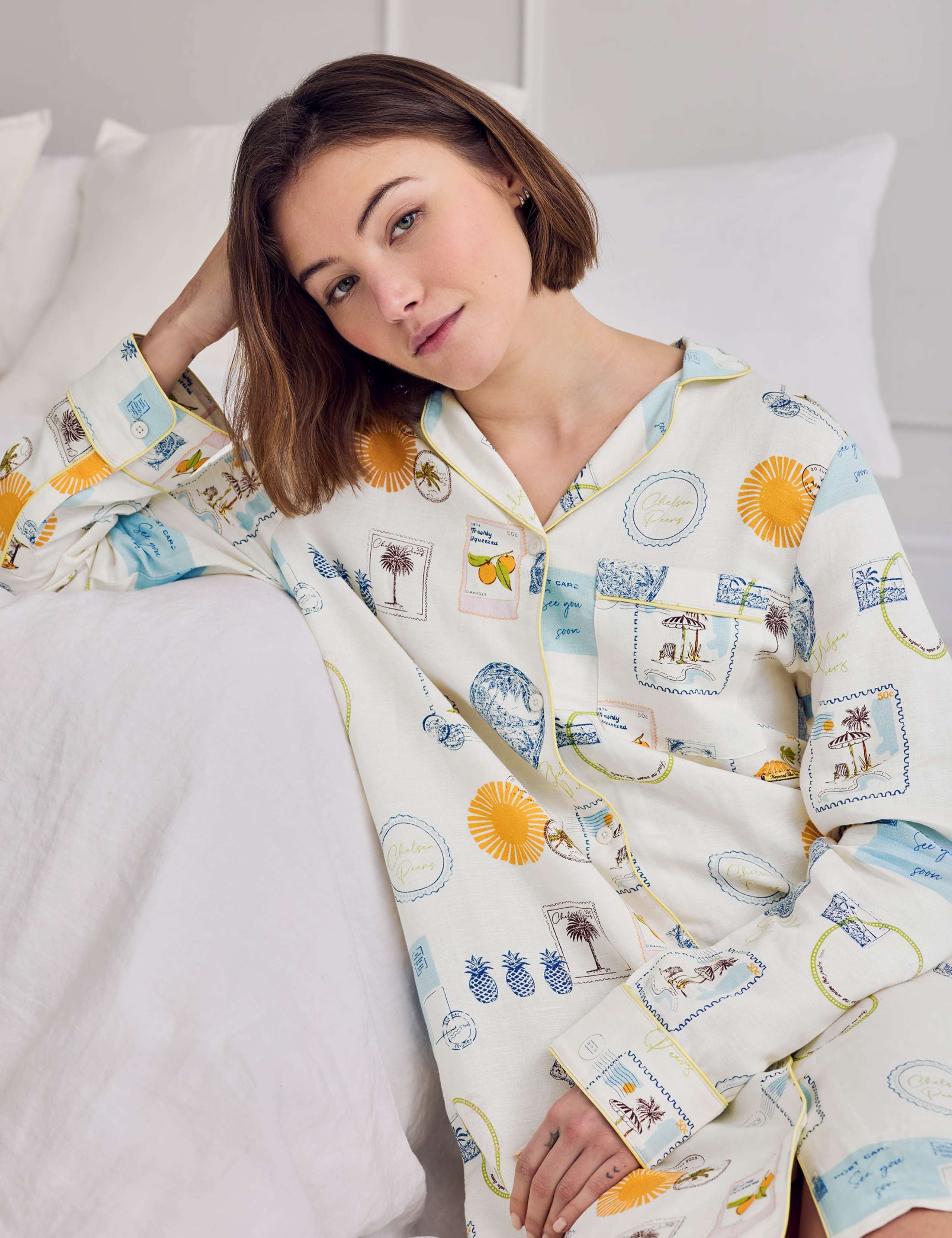 Linen Rich Holiday Print Nightshirt 5 of 6