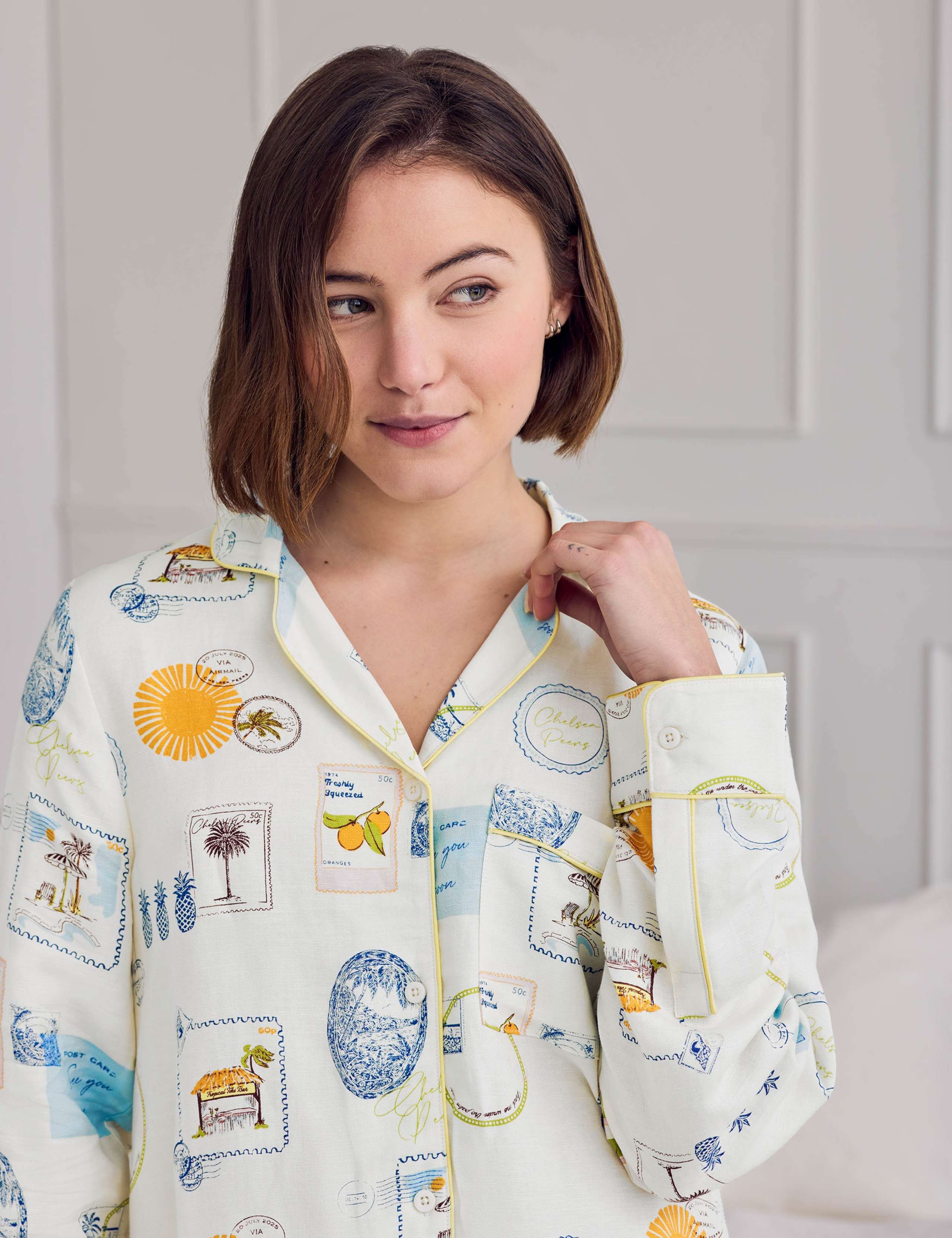 Linen Rich Holiday Print Nightshirt 6 of 6