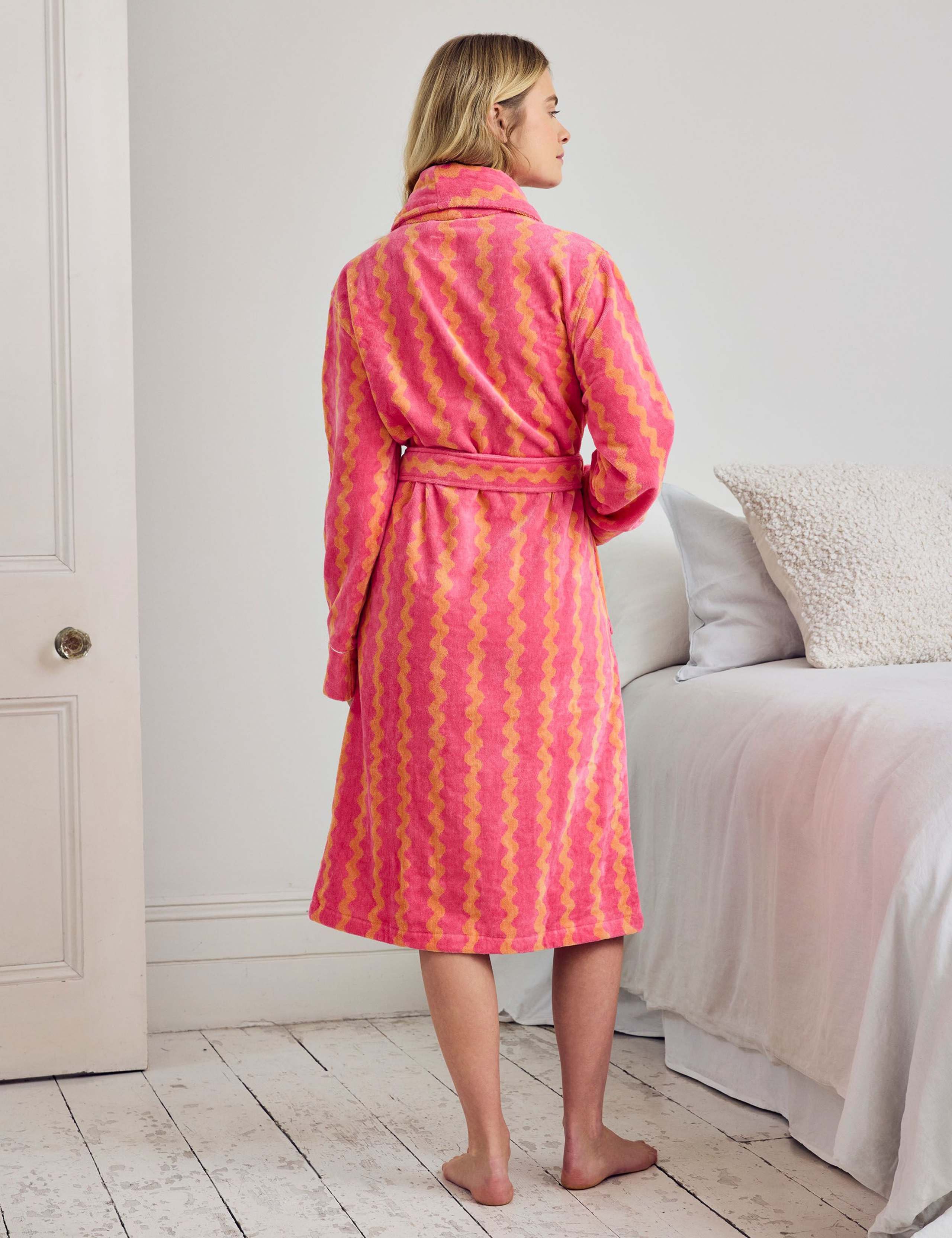 Pure Cotton Striped Towelling Dressing Gown 4 of 5
