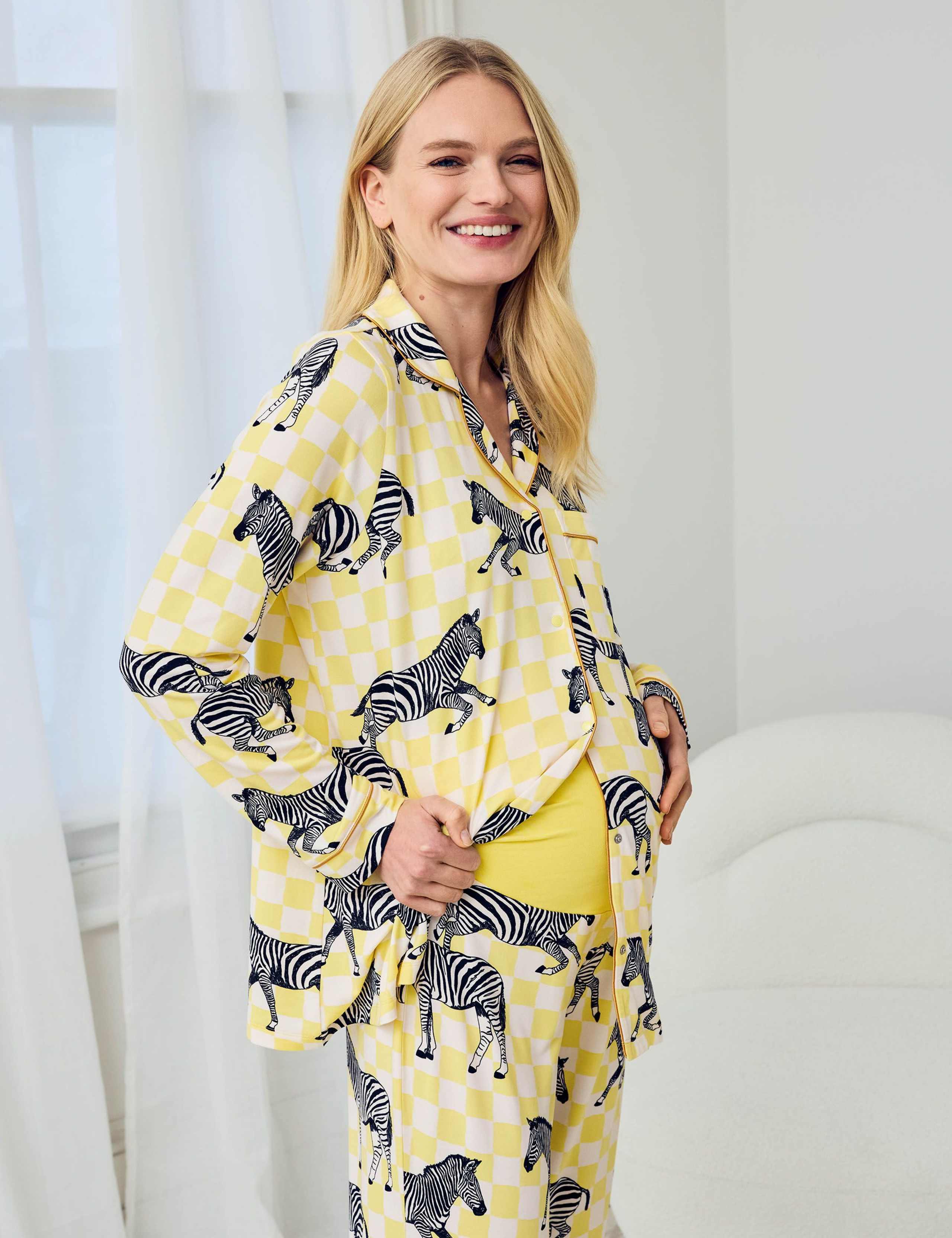 Maternity Zebra Print Pyjama Set 4 of 5