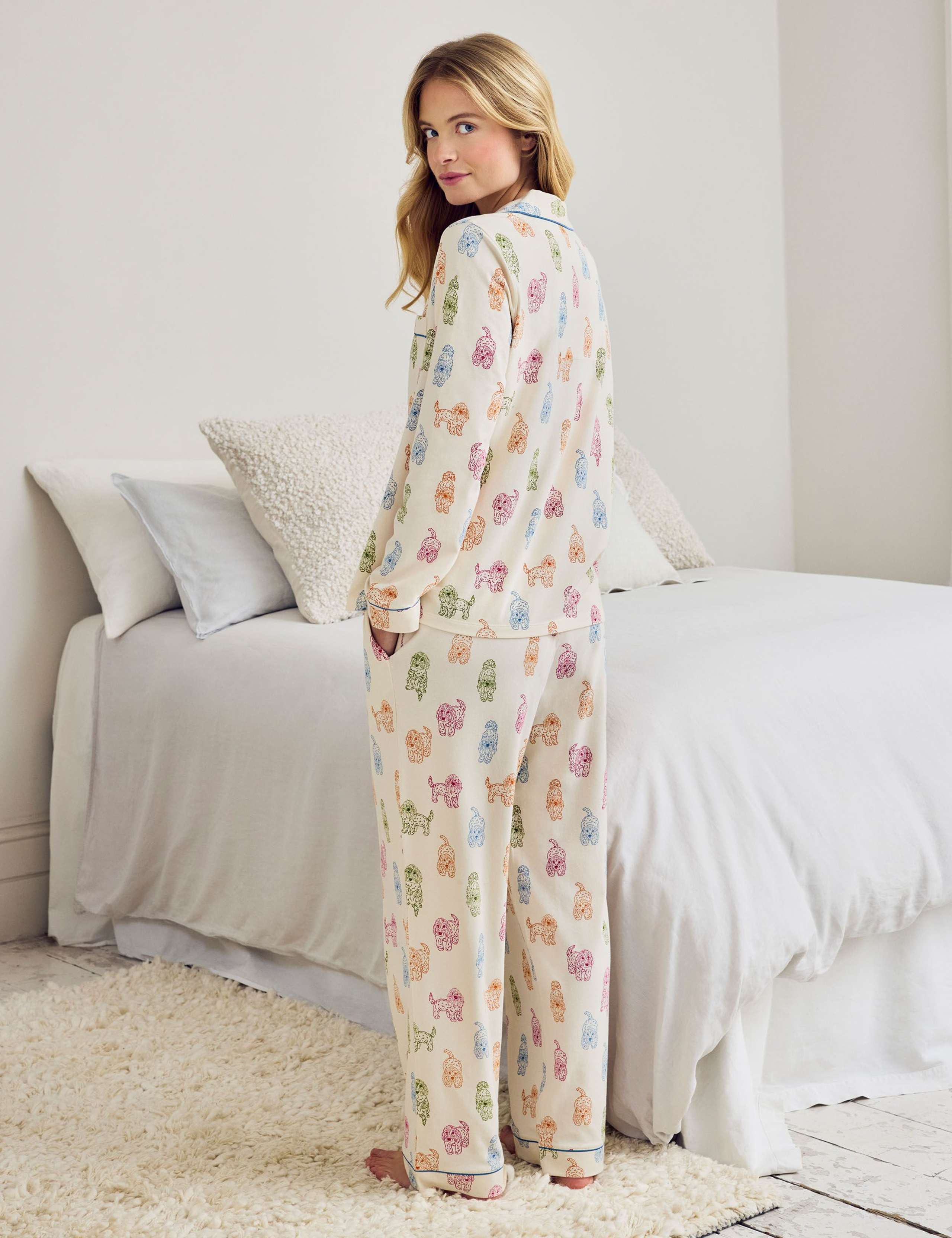 Cotton Rich Dog Print Pyjama Set 4 of 6