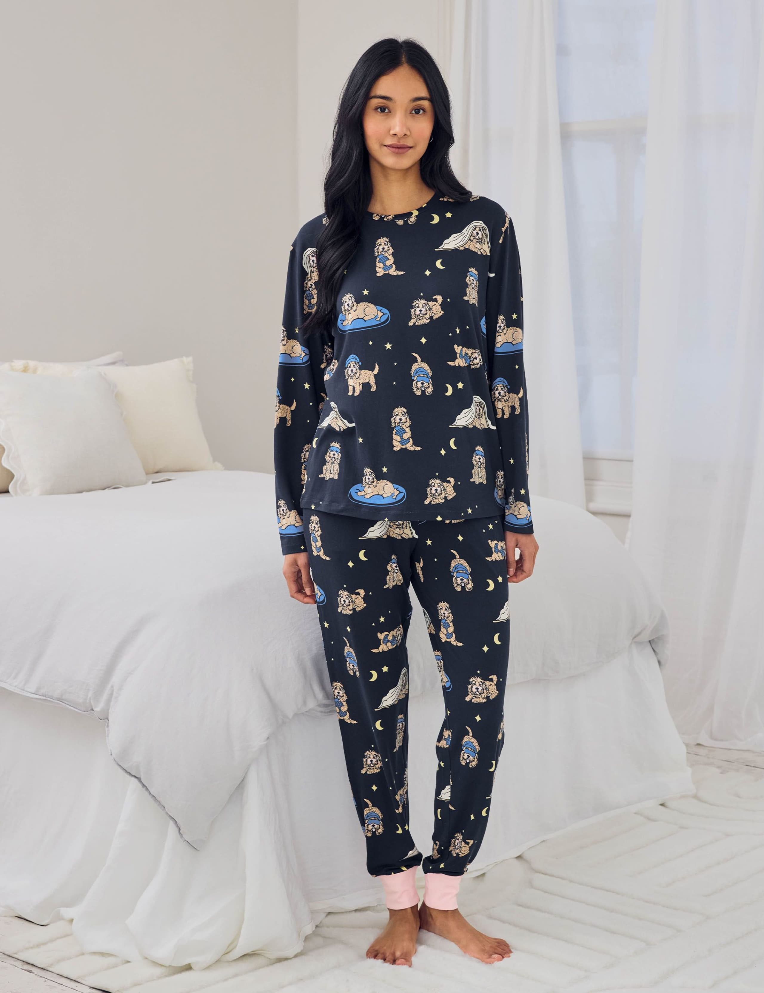 Crew Neck Printed Pyjama Set 5 of 6