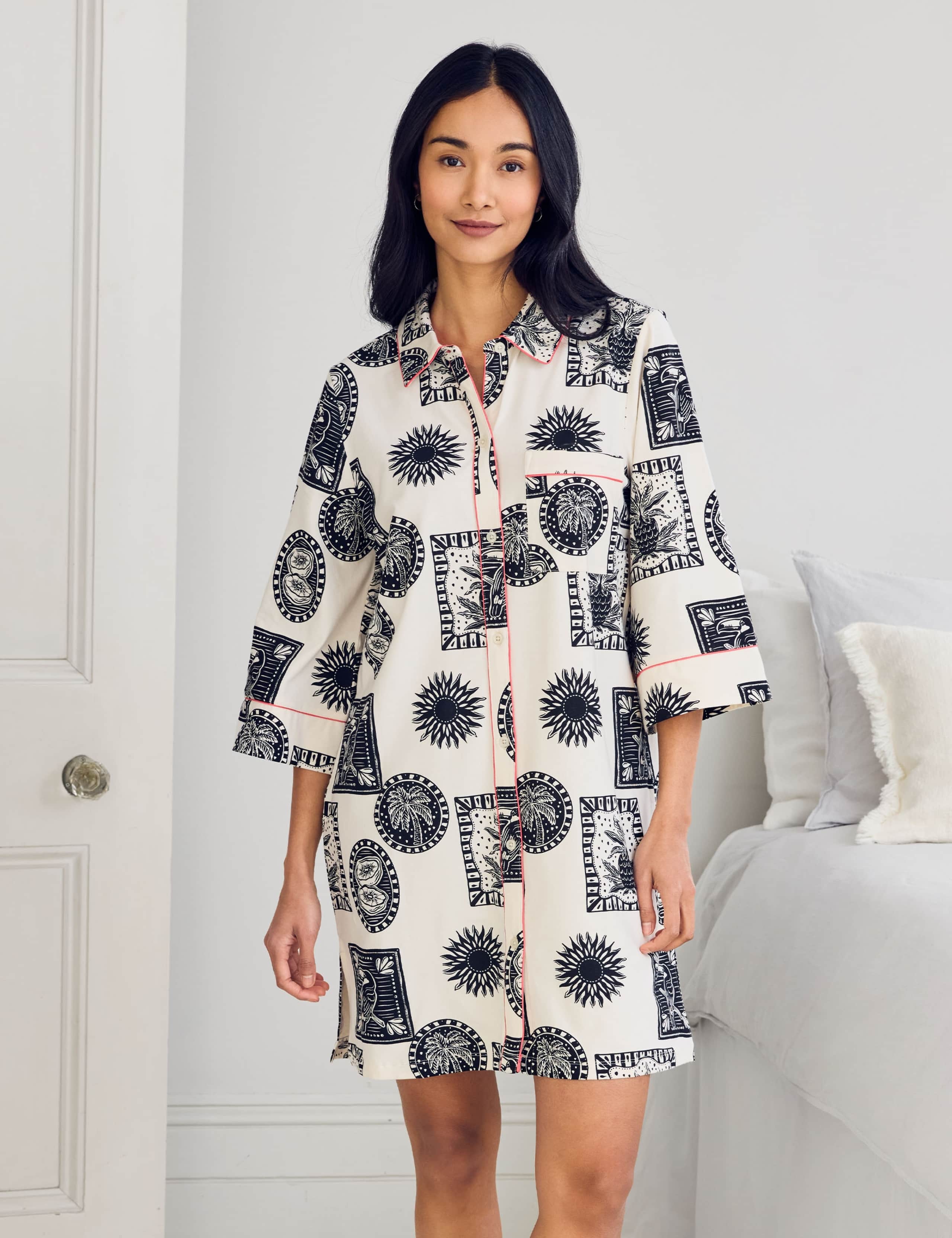 Cotton Rich Stamp & Tile Print Nightshirt 2 of 5