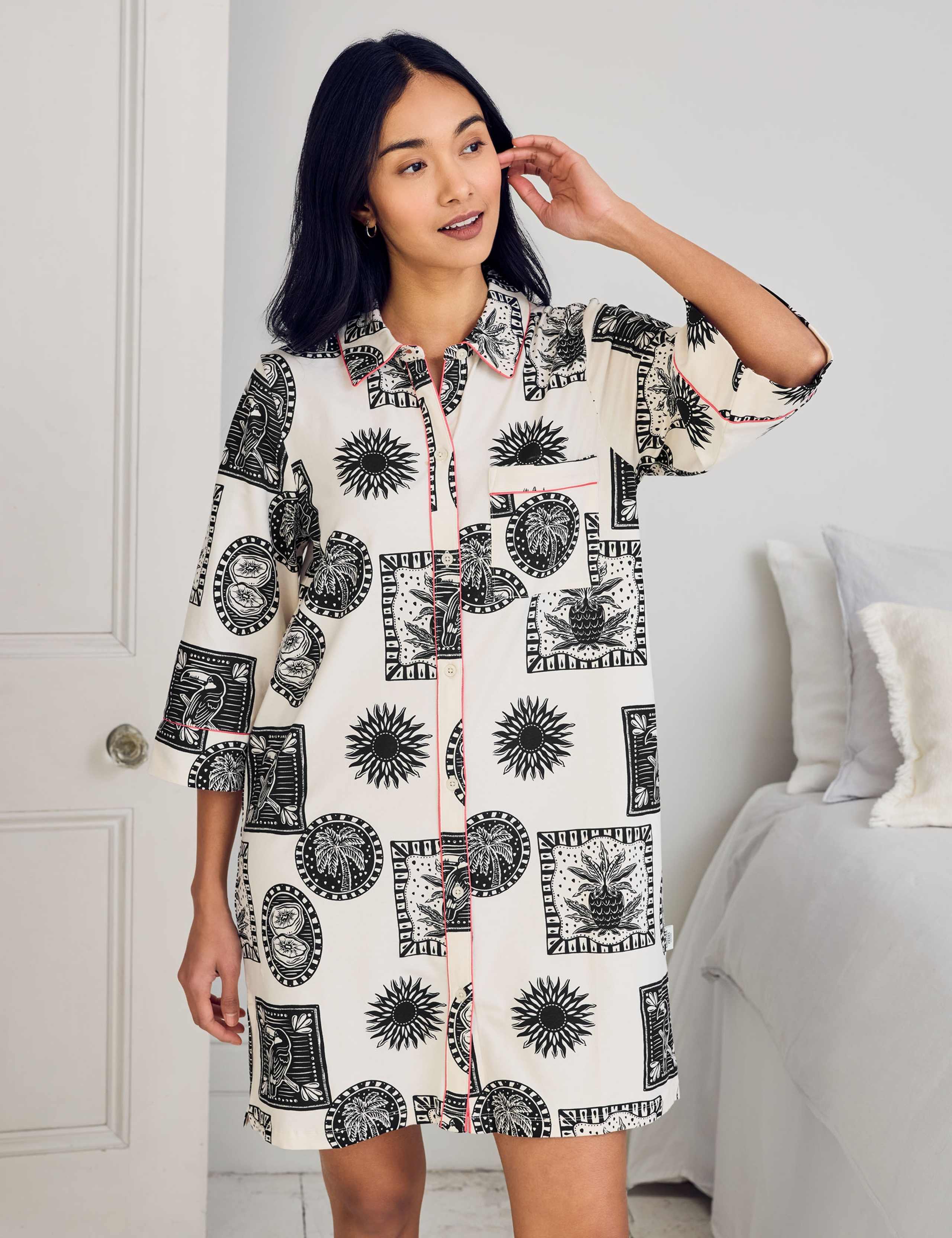 Cotton Rich Stamp & Tile Print Nightshirt 3 of 5