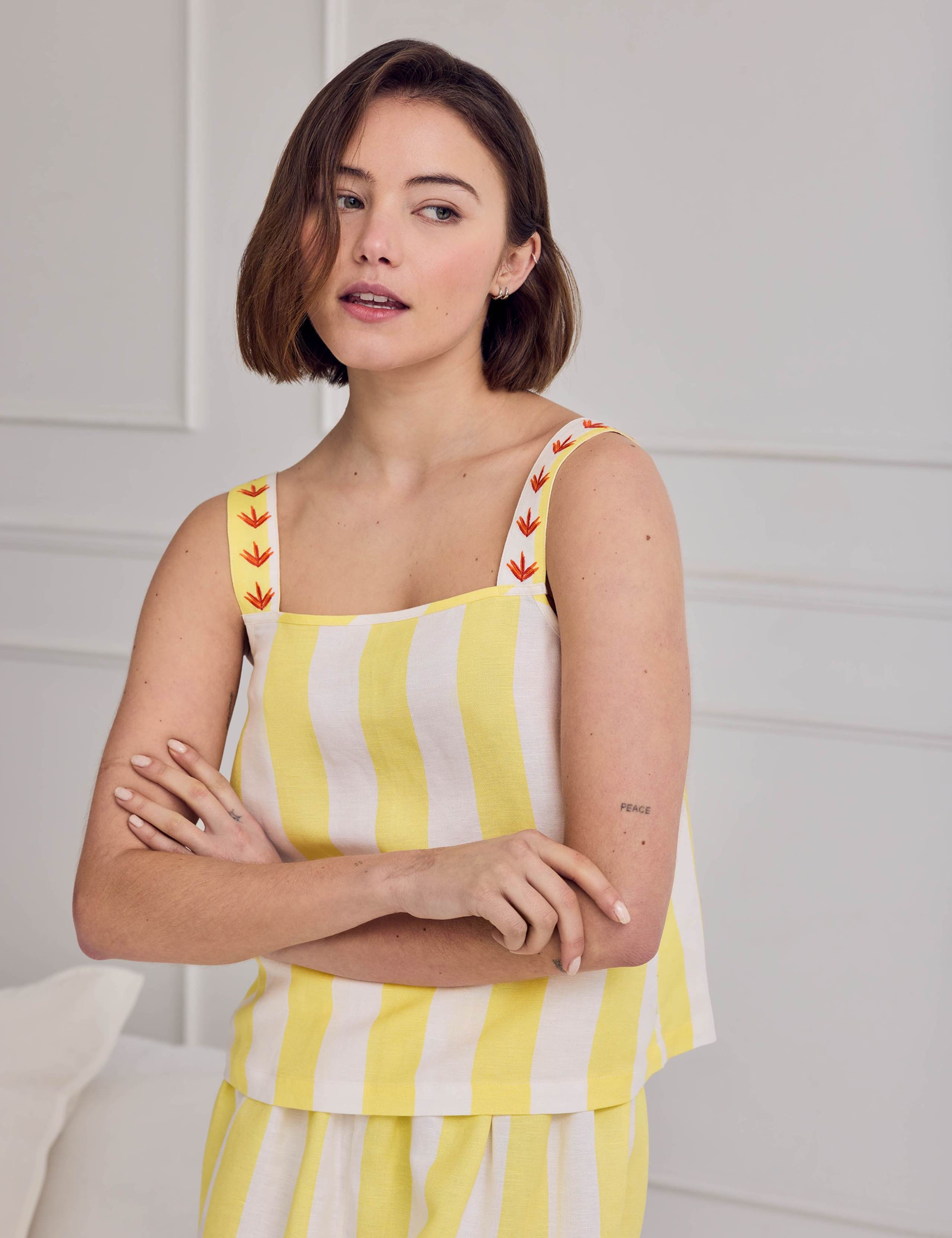 Linen Rich Striped Shortie Set 5 of 14