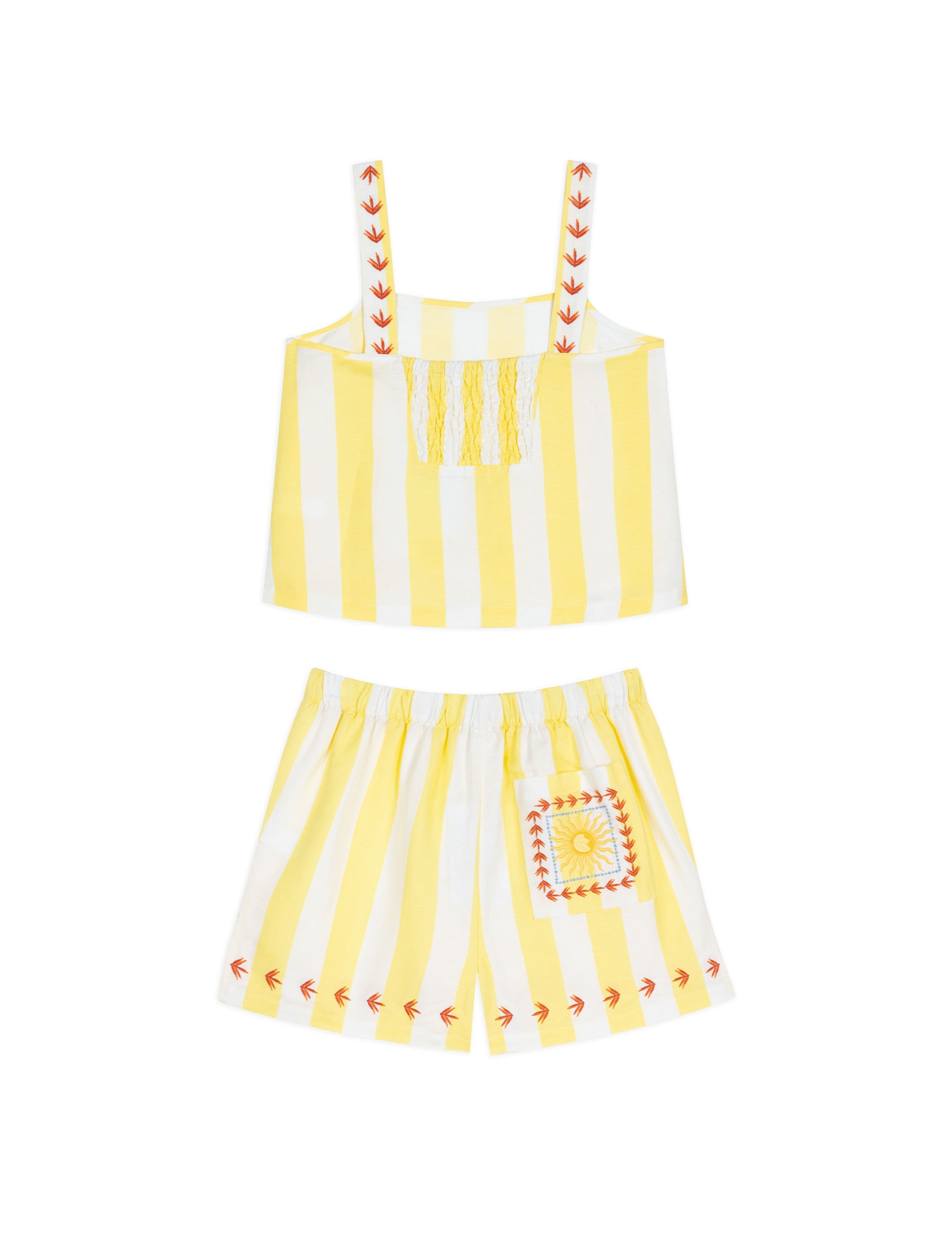 Linen Rich Striped Shortie Set 8 of 14