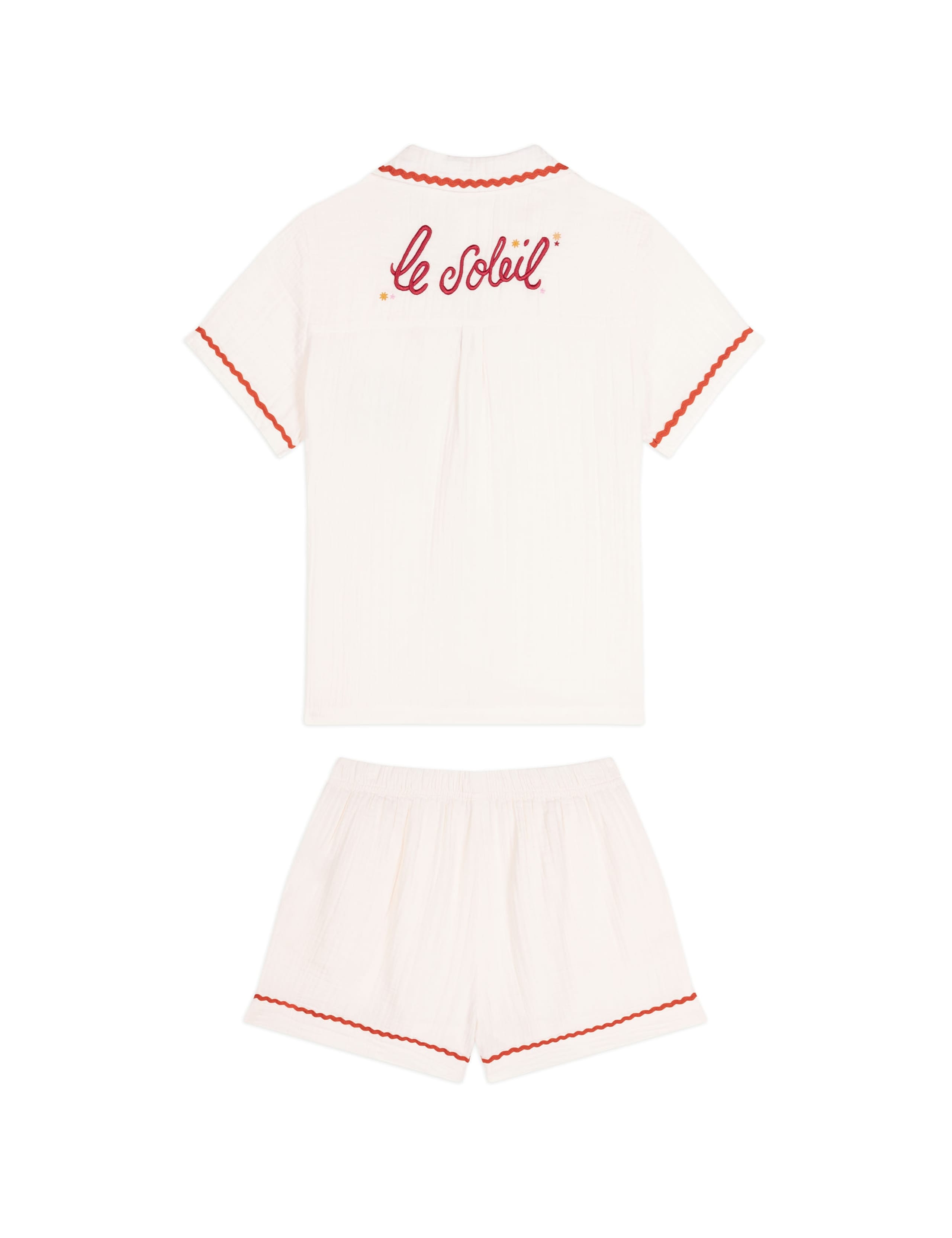 Pure Cotton Le Soleil Slogan Pyjama Set 2 of 10