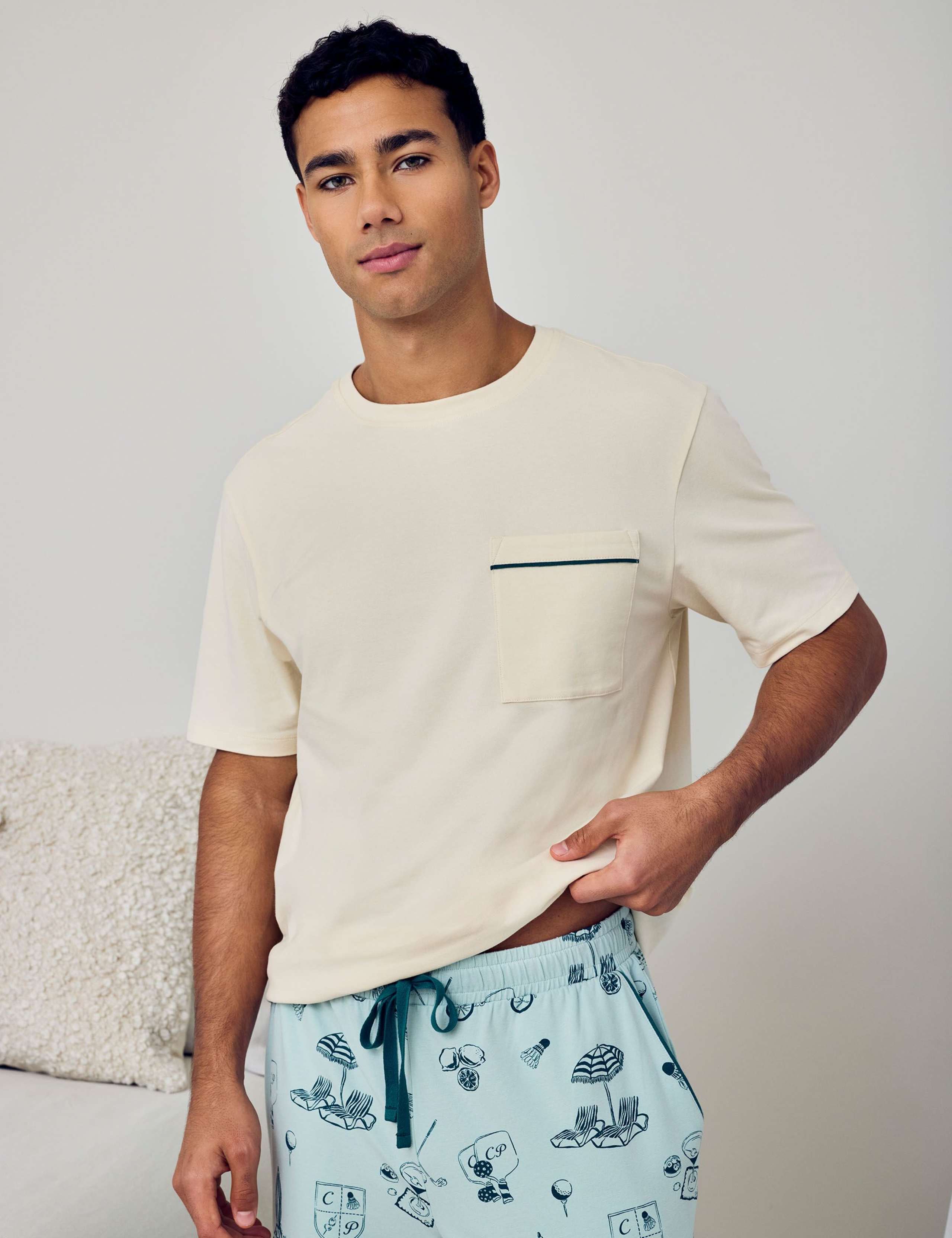 Cotton Rich Printed Pyjama Set 3 of 5