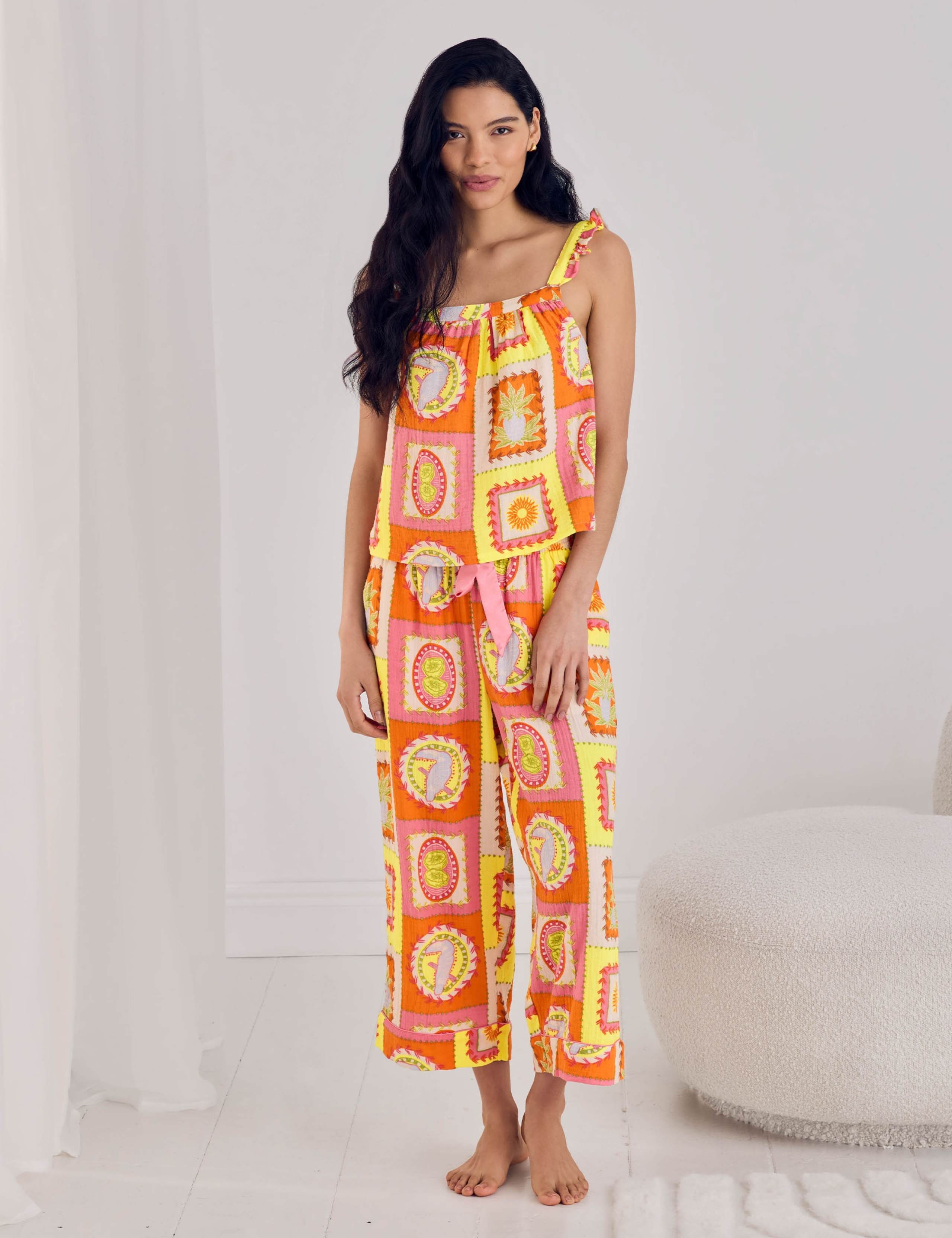 Linen Rich Printed Pyjama Set 1 of 6