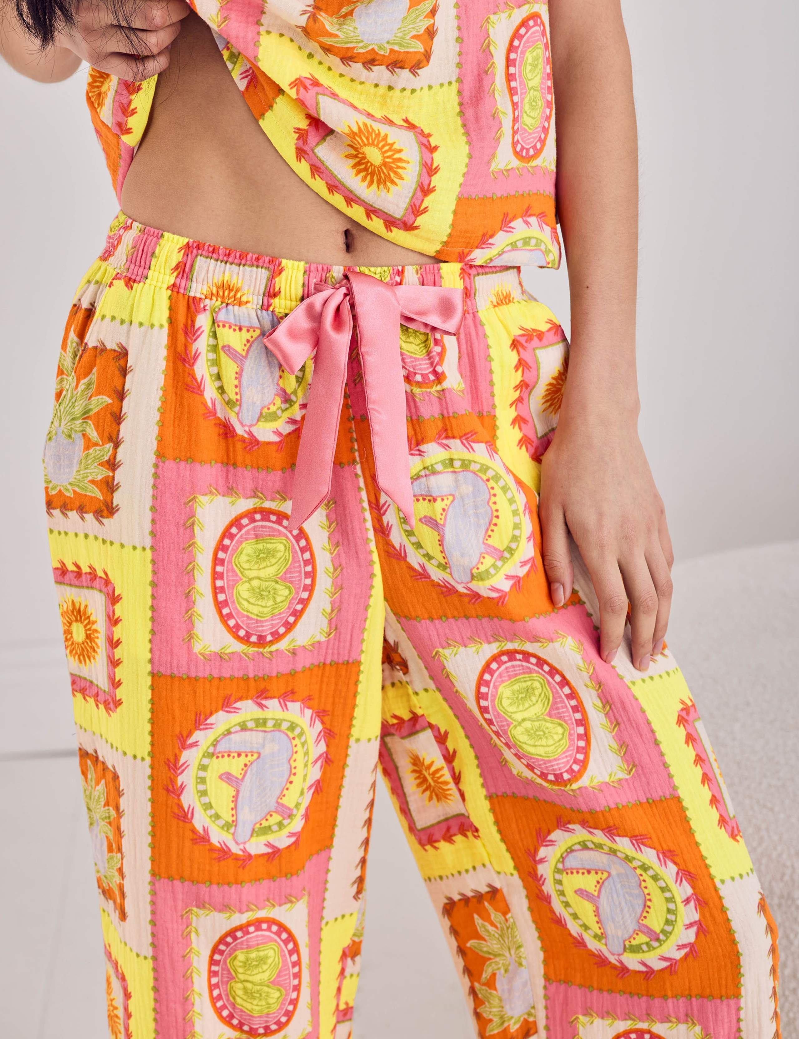 Linen Rich Printed Pyjama Set 6 of 6