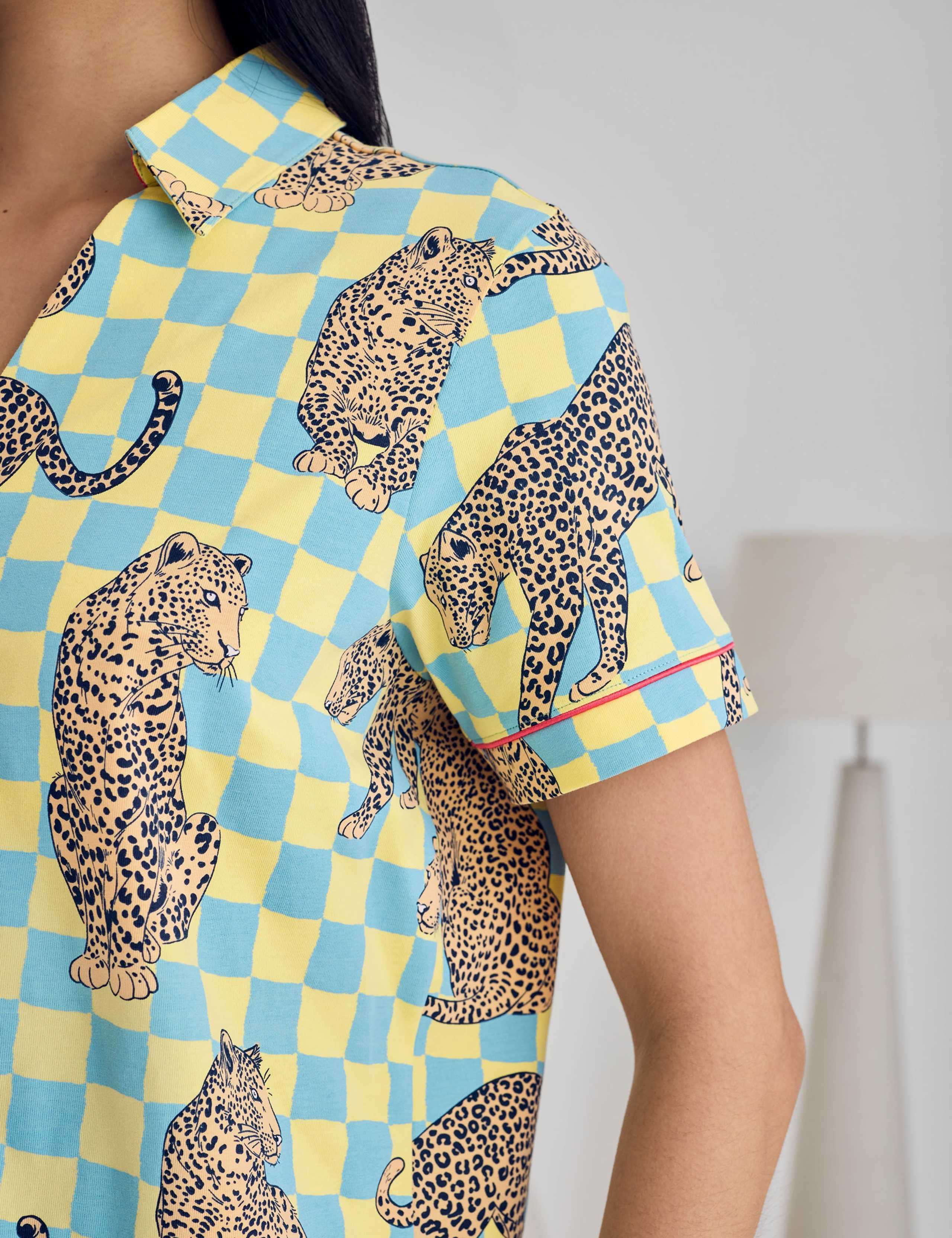 Cotton Rich Leopard Checked Shortie Set 5 of 6