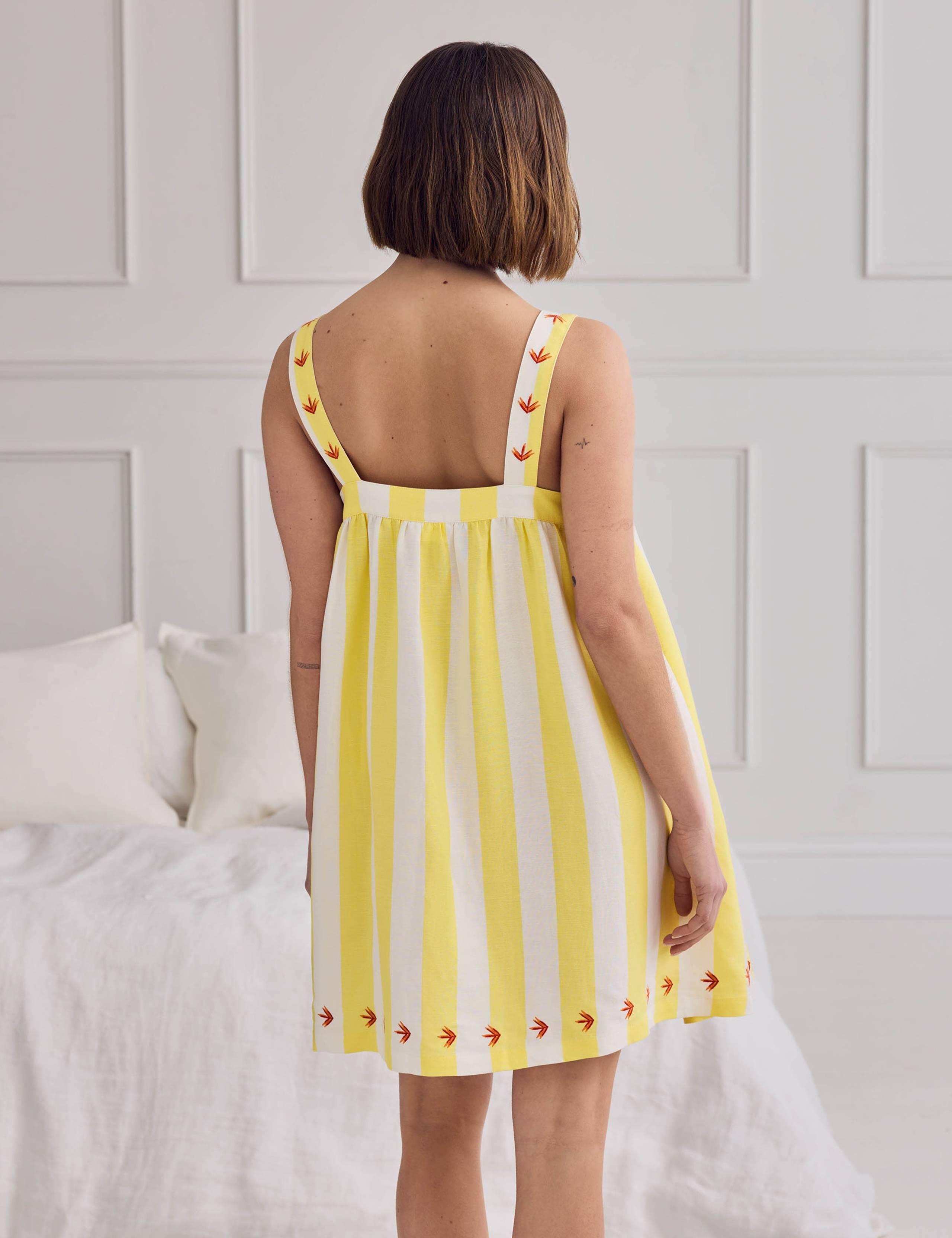 Linen Rich Striped Chemise 2 of 7