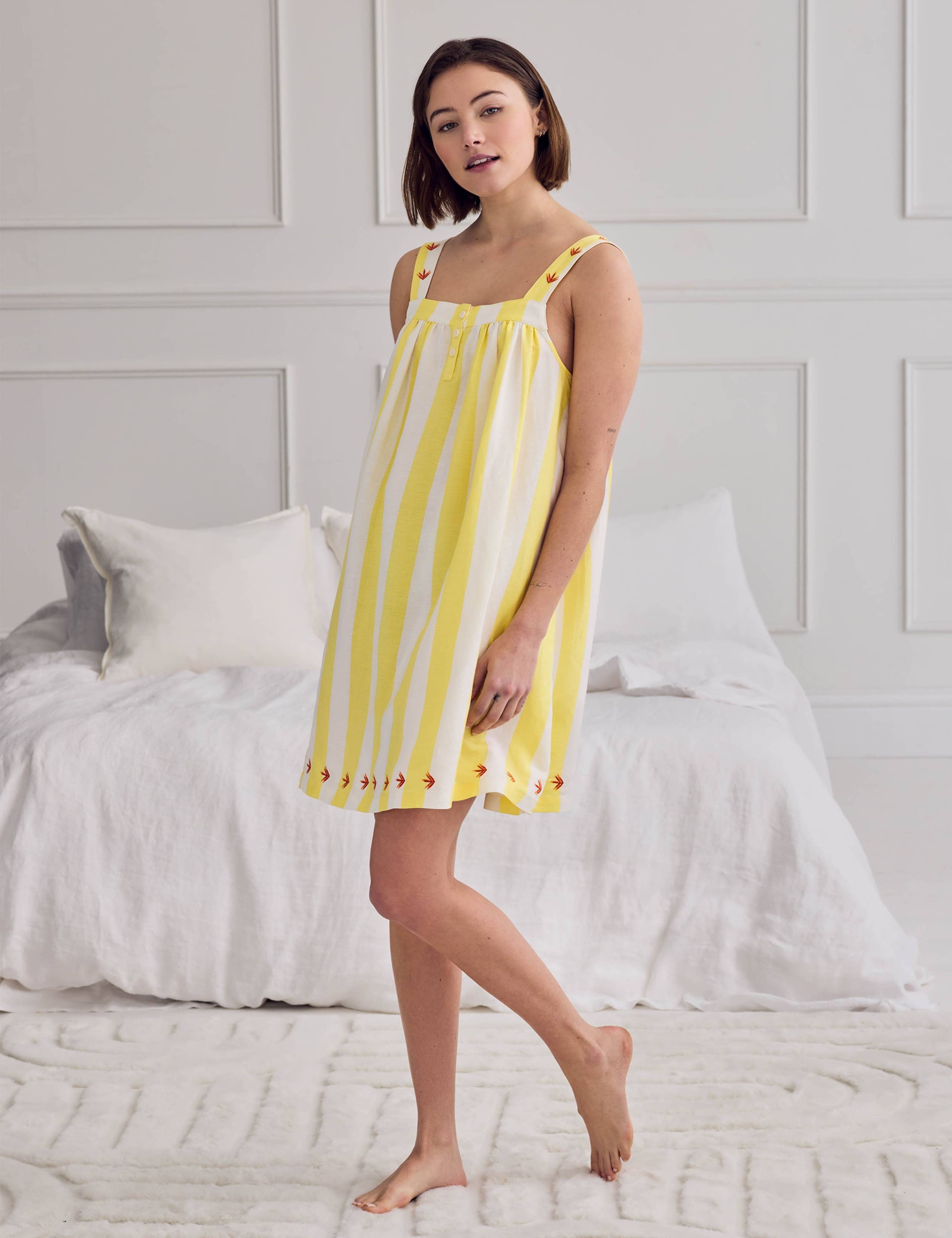 Linen Rich Striped Chemise 3 of 7