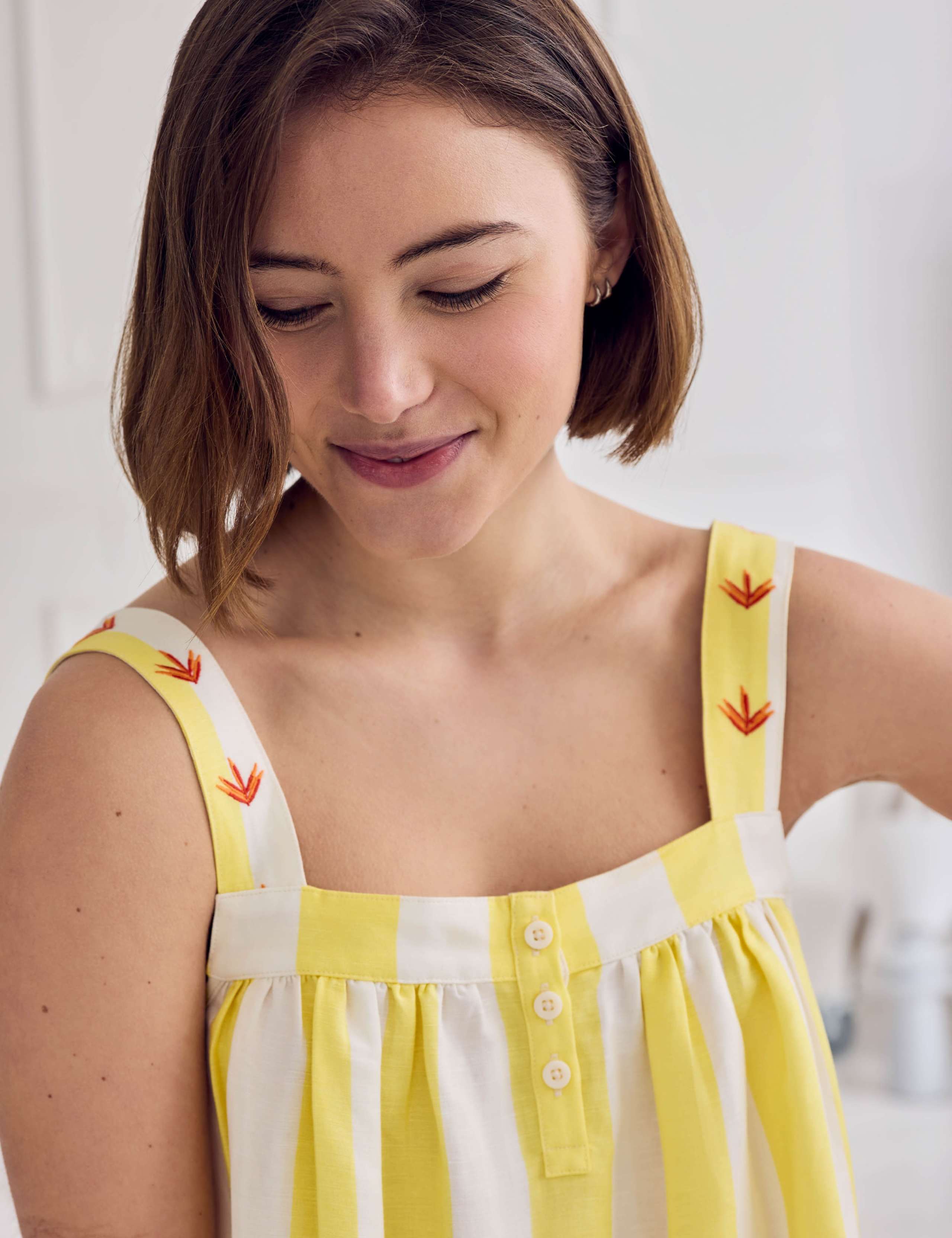 Linen Rich Striped Chemise 6 of 7