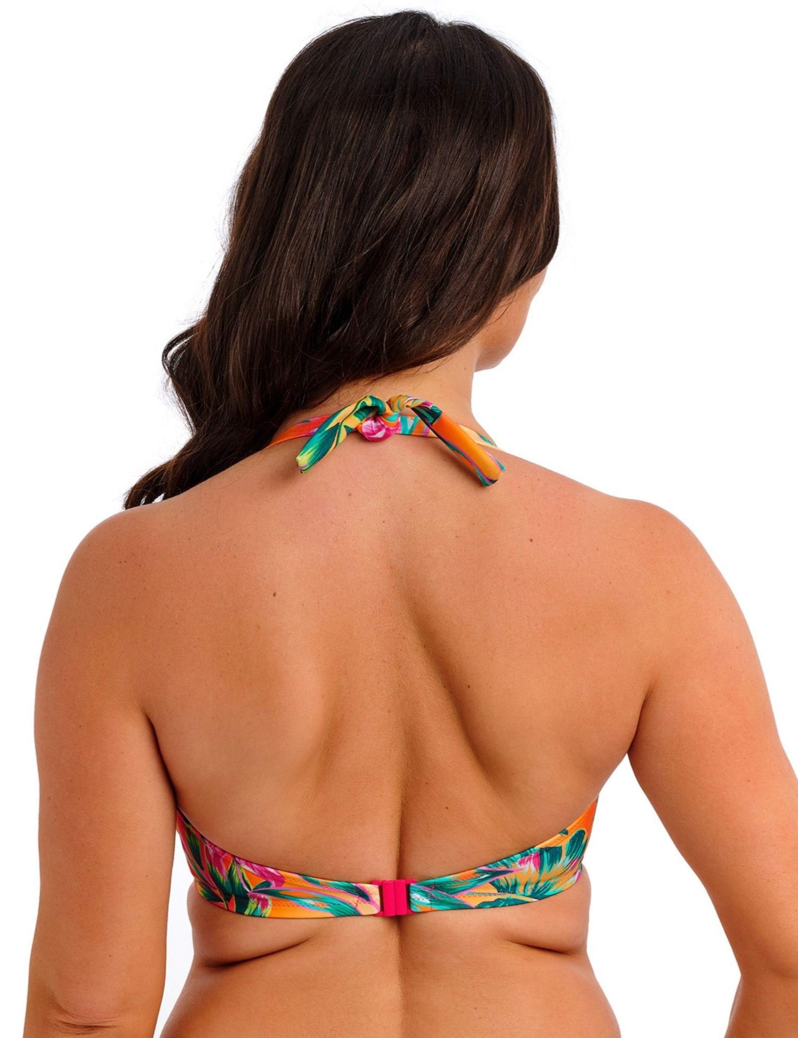 Sunset Reef Leaf Print Wired Halterneck Bikini Top 4 of 4
