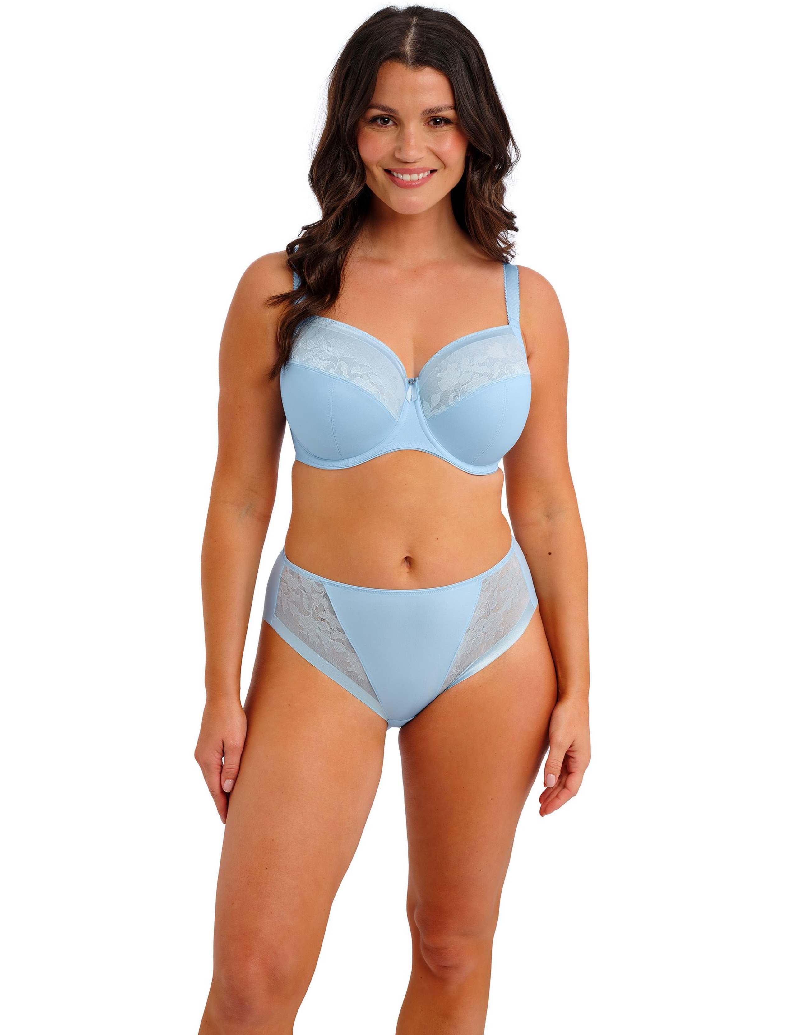 Illusion Lace Trim Wired Side Support Bra D-J 4 of 6