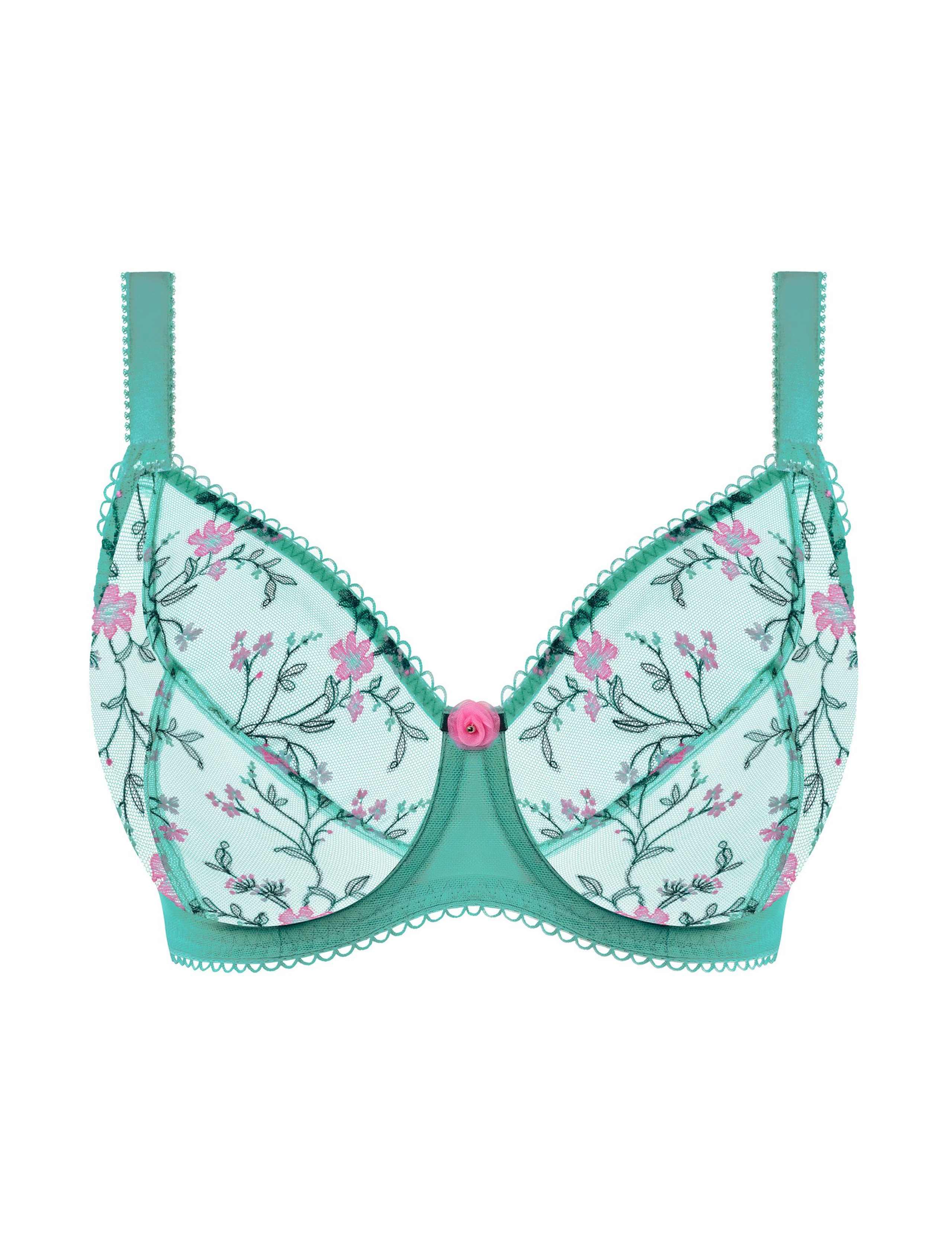 Love Crush Floral Wired Plunge Bra D-H 2 of 6