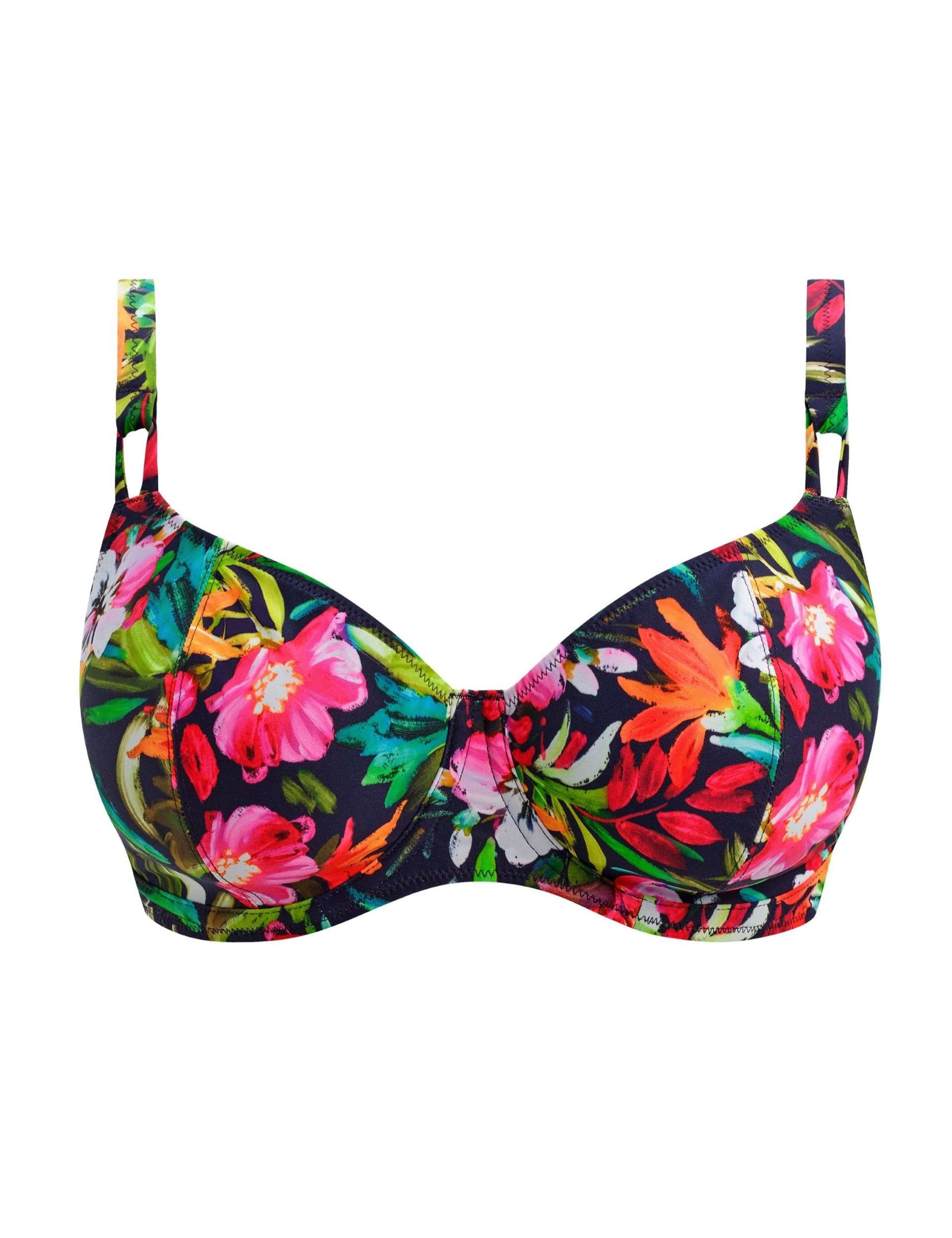 Kailua Floral Wired Plunge Bikini Top (D-HH) 2 of 6