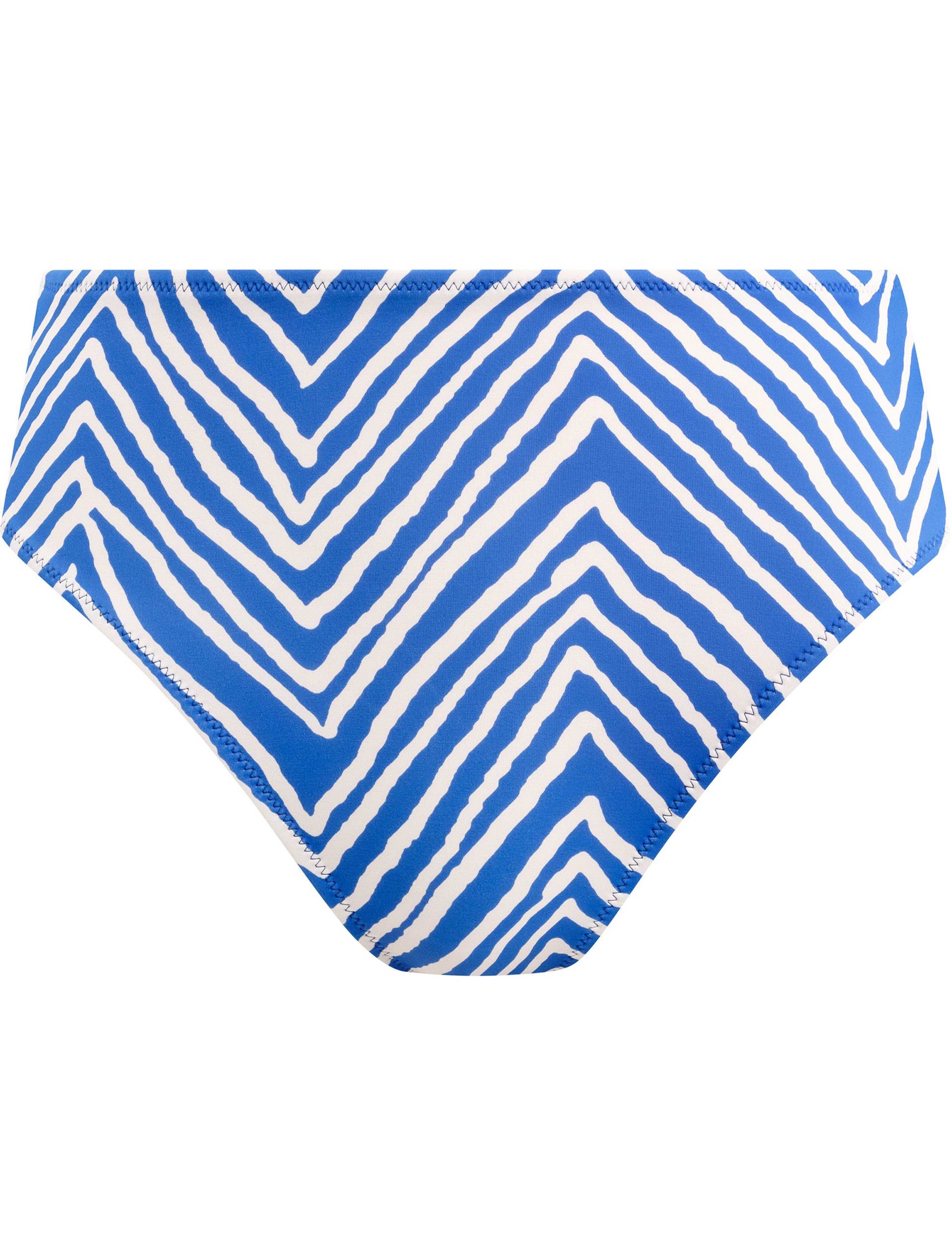 Fiji Falls Striped High Waisted Bikini Bottoms 2 of 5