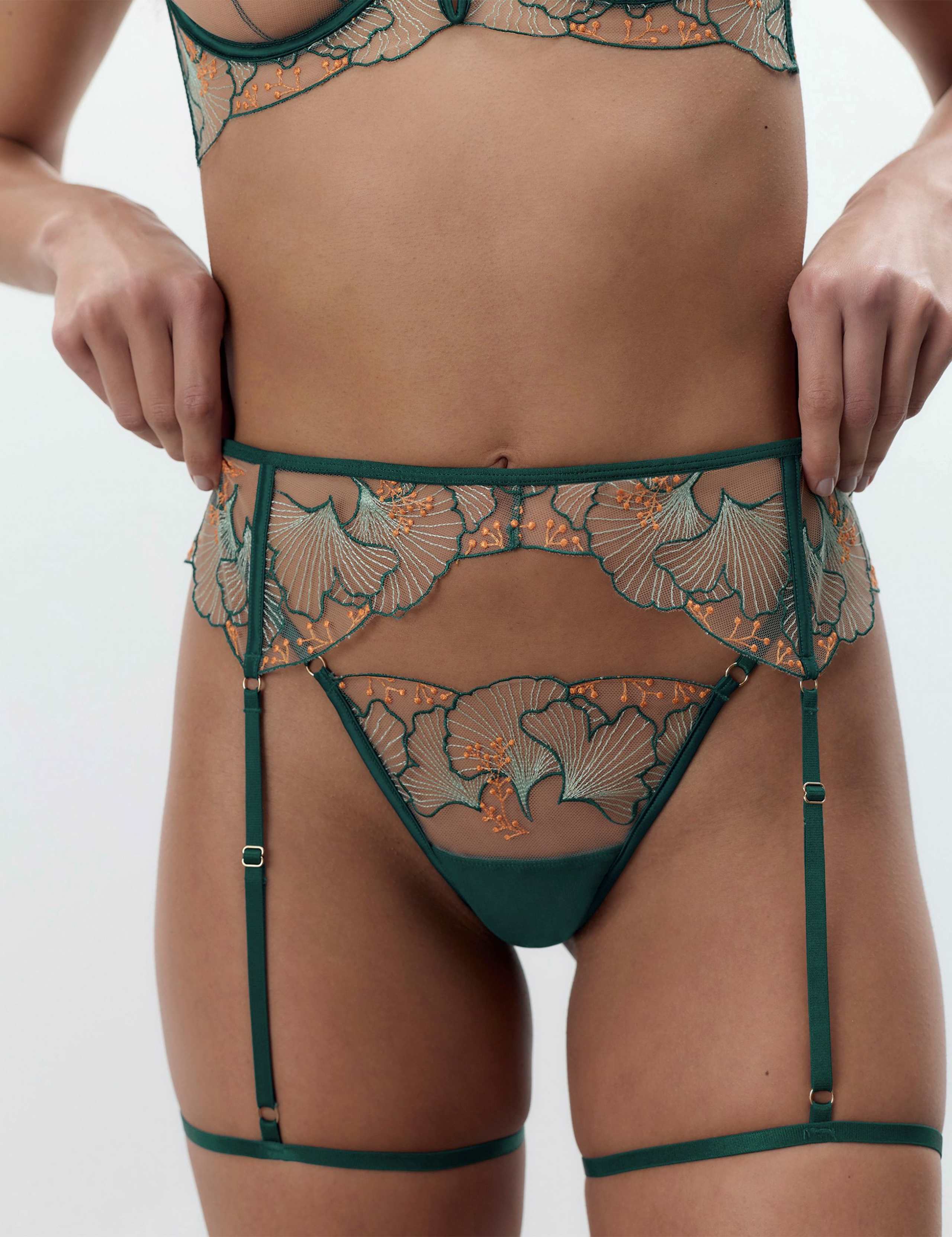 Gianna Embroidered Mesh Suspender 3 of 5