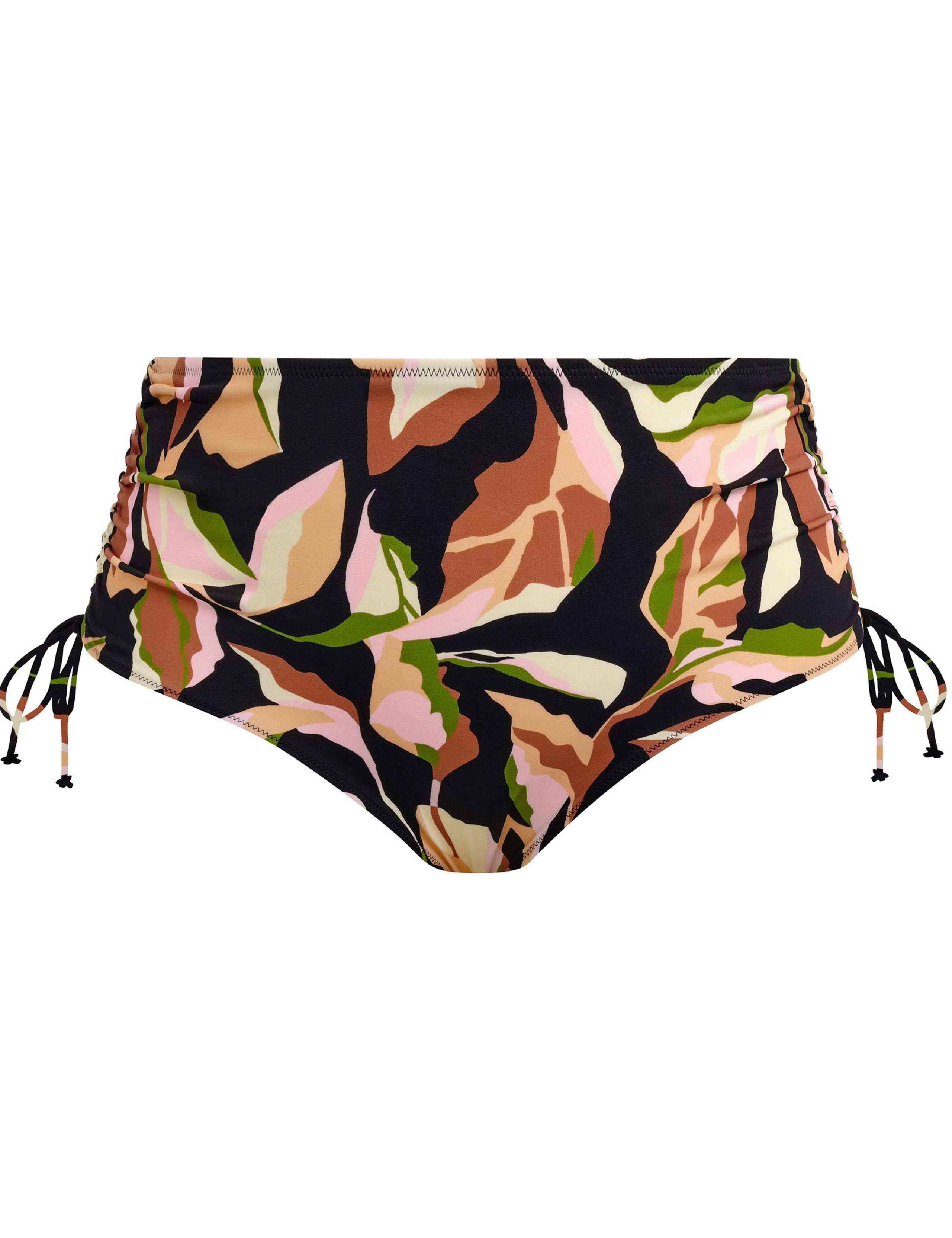 Printed Tie Side High Waisted Bikini Bottoms 2 of 6