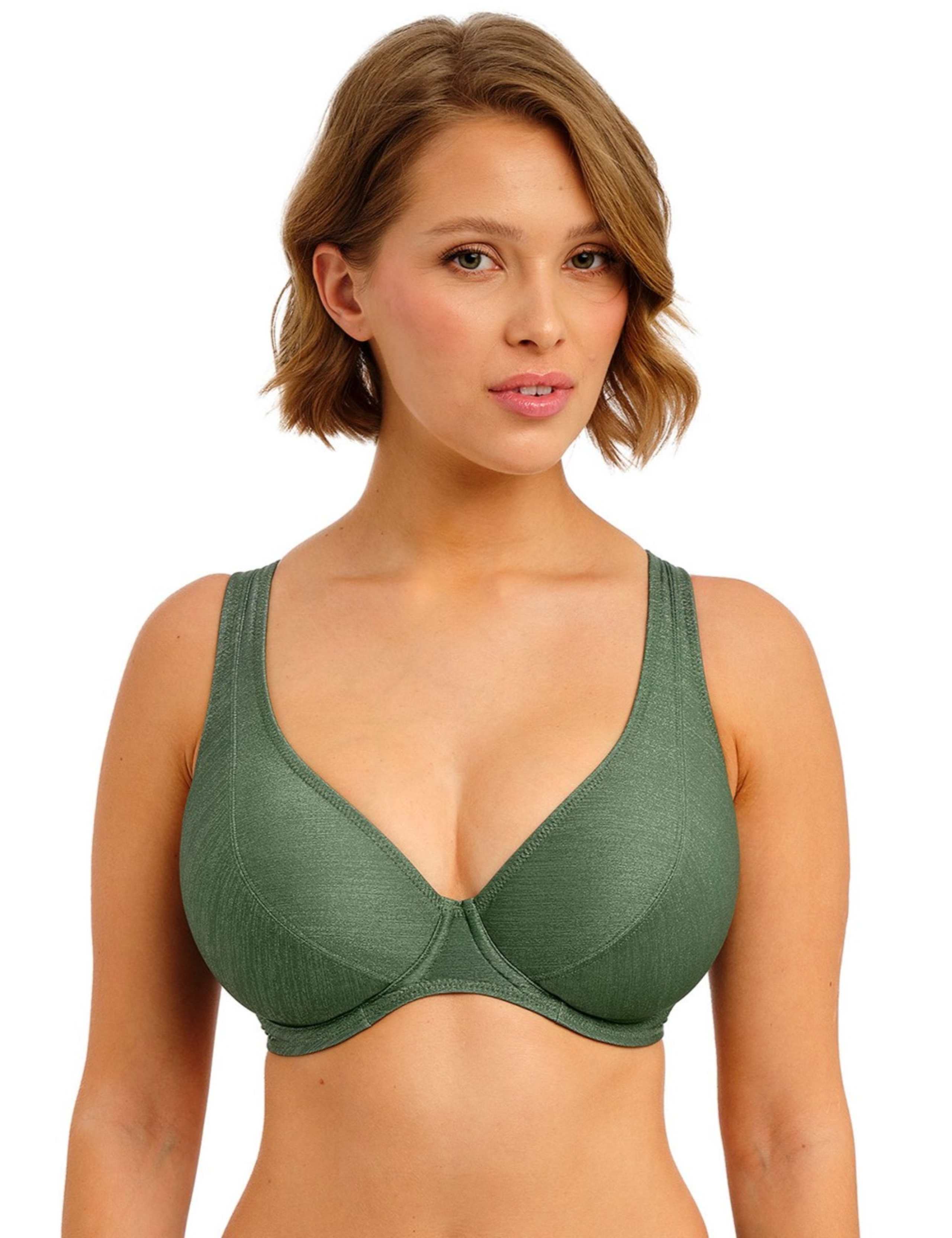 Arizona Wave Metallic Wired Plunge Bikini Top (D-J) 5 of 7