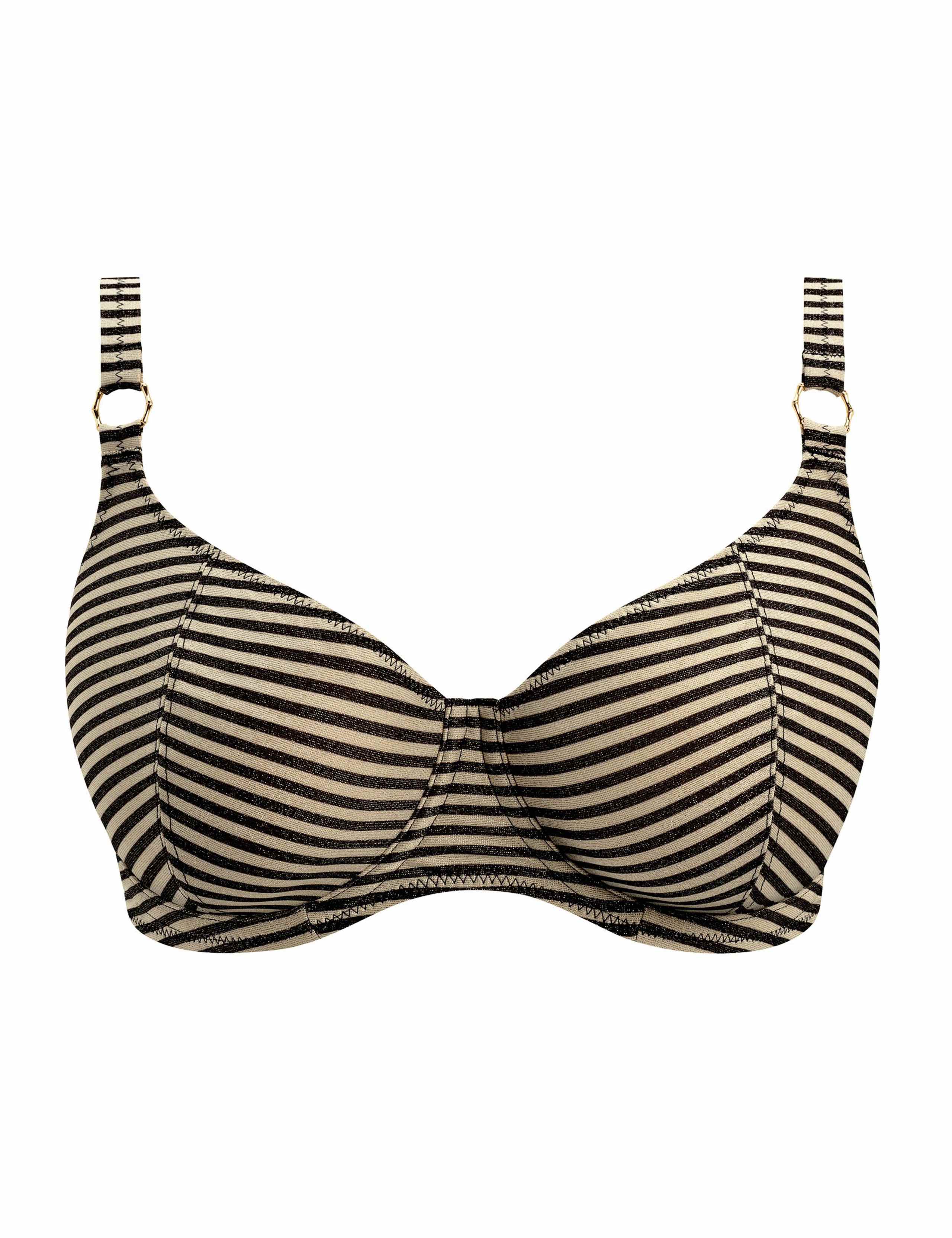 Arizona Wave Striped Wired Plunge Bikini Top (D-HH) 2 of 4