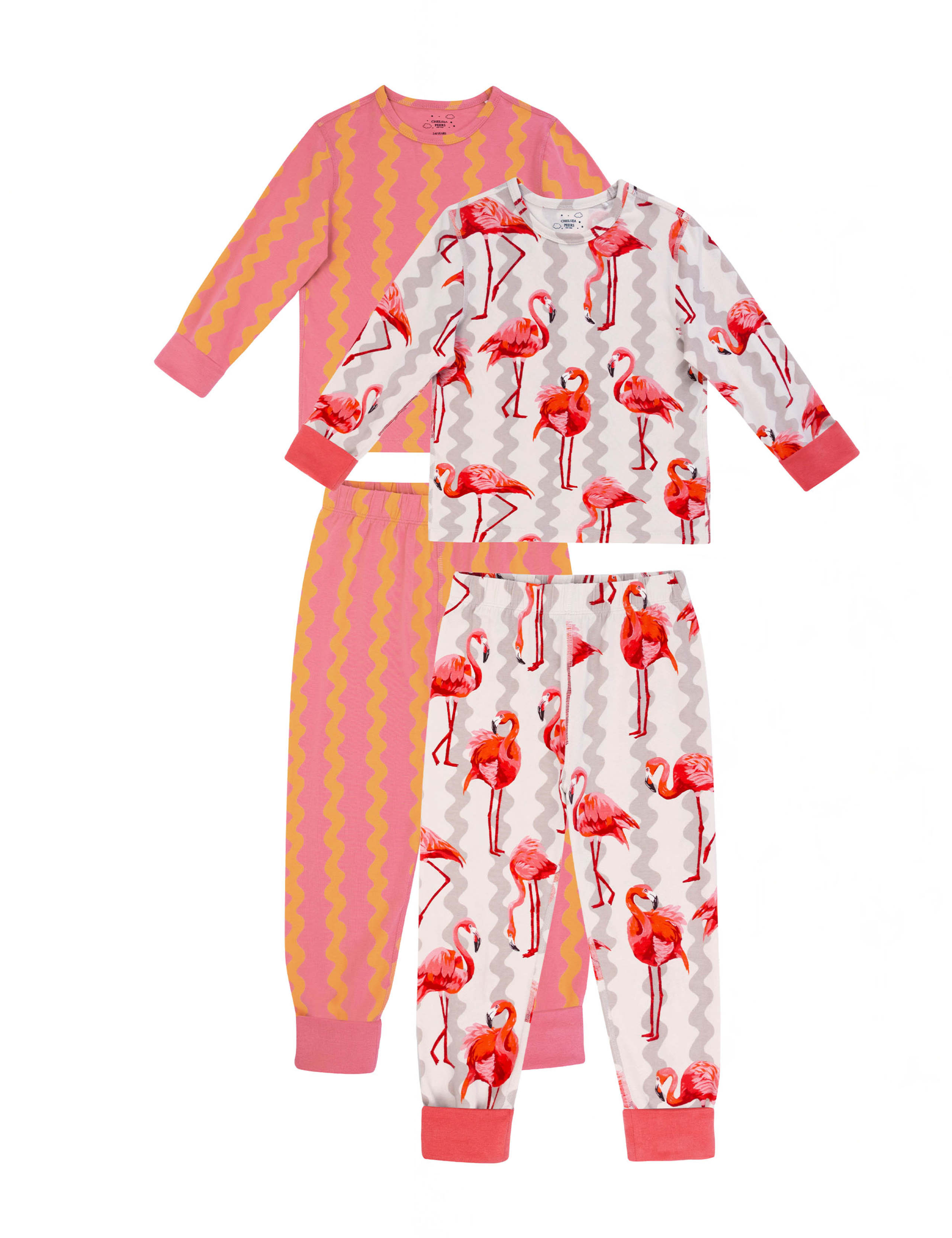2 Pack Cotton Rich Flamingo Pyjama Sets (1-12 Yrs) 6 of 9