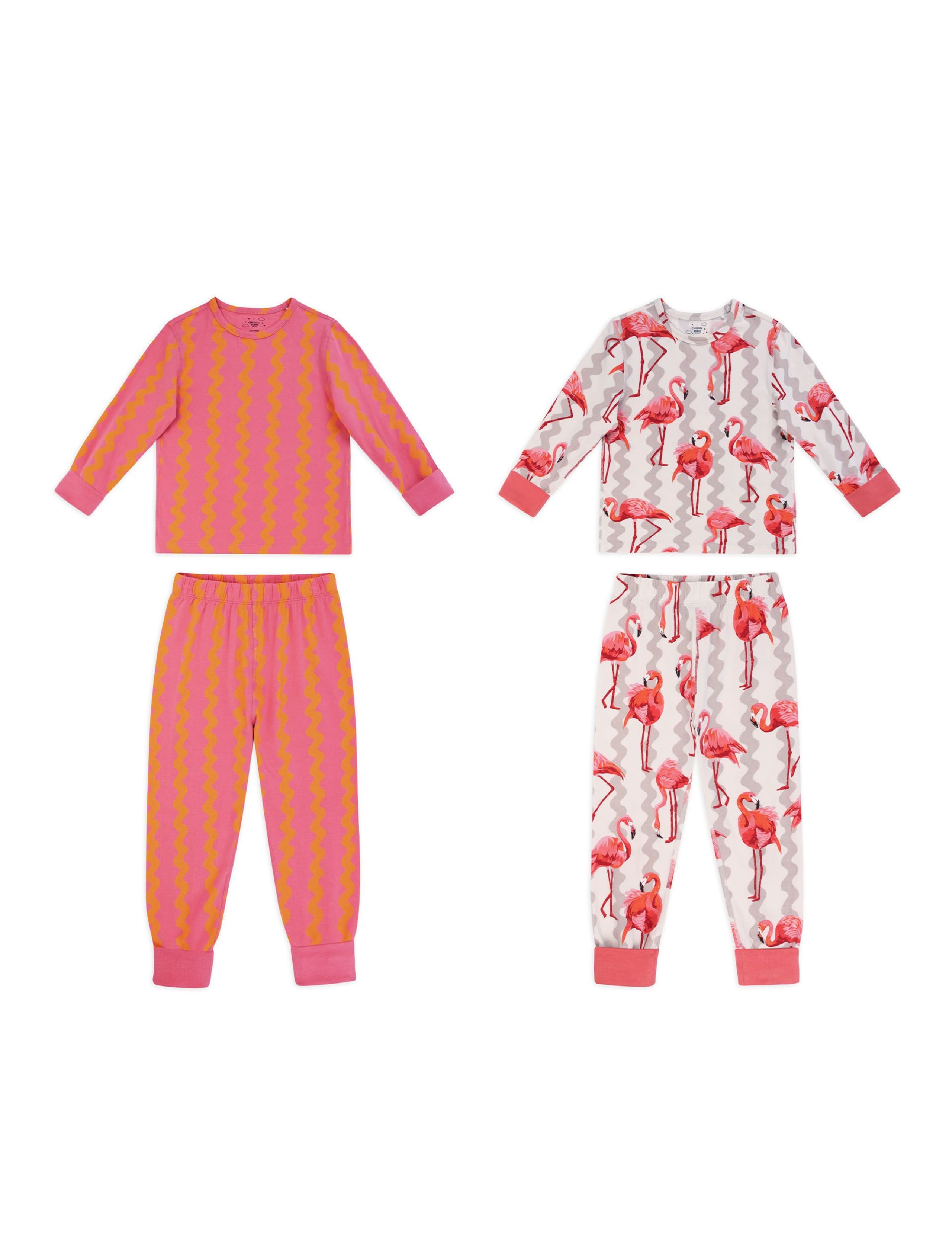 2 Pack Cotton Rich Flamingo Pyjama Sets (1-12 Yrs) 2 of 9