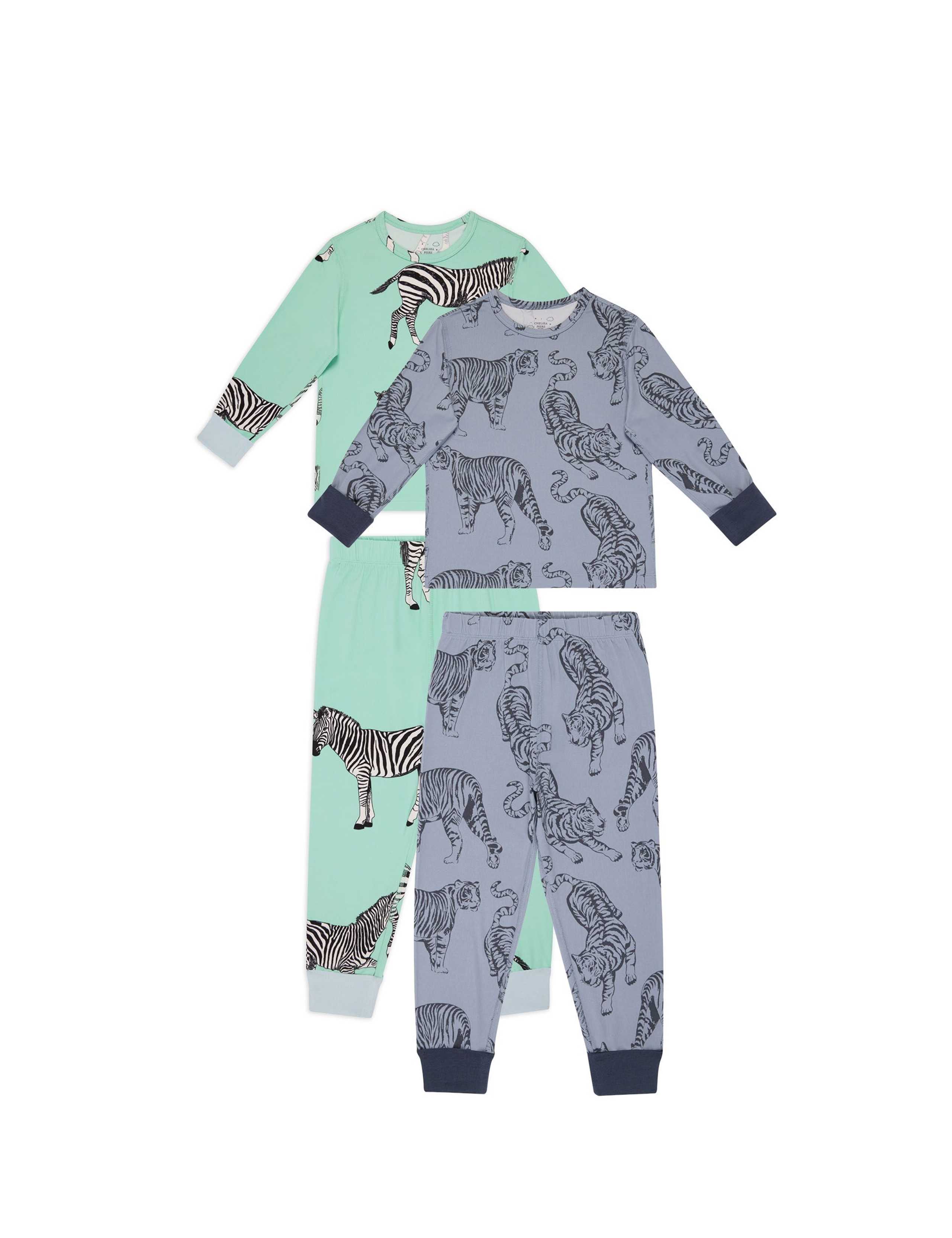 2 Pack Animal Print Pyjama Sets (1-12 Years) 1 of 5