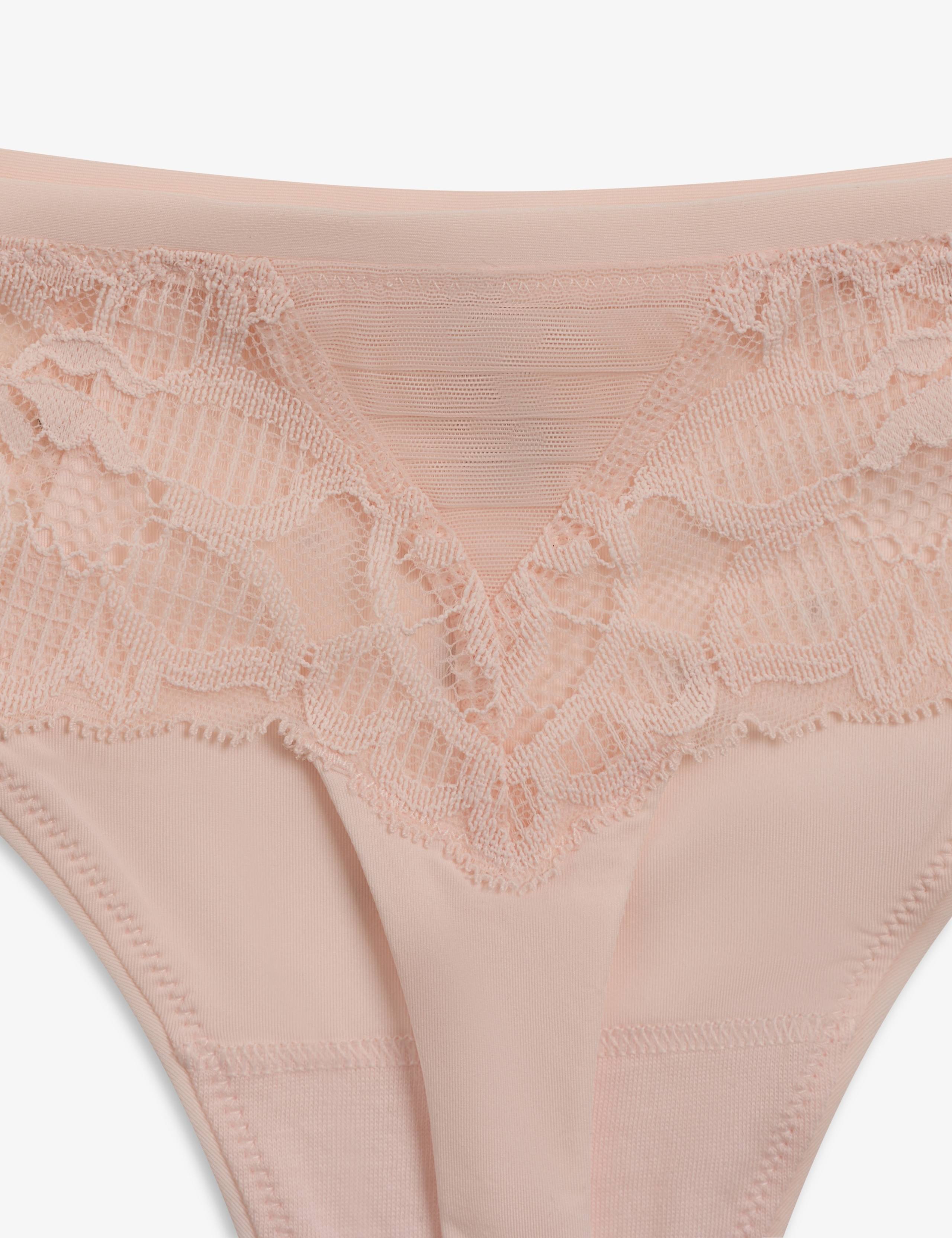 High Rise Microfibre Thong 4 of 6