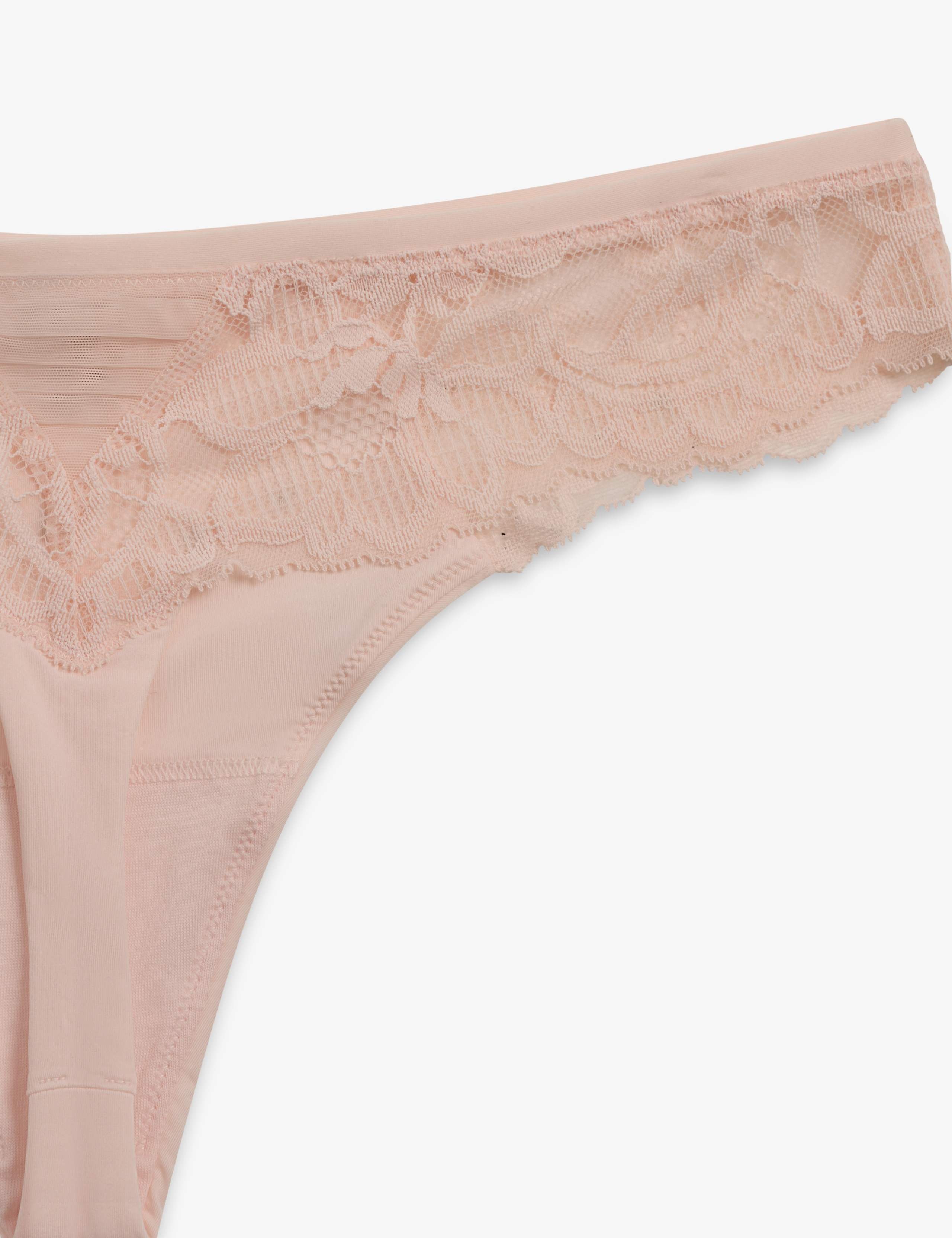 High Rise Microfibre Thong 5 of 6