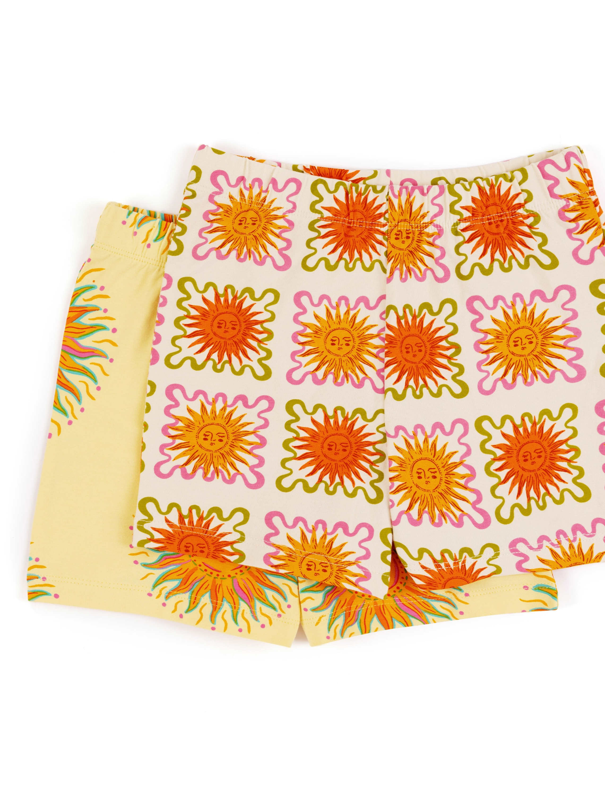 Kids Two Pack Sunshine Print Short Pyjama Set 9 of 9