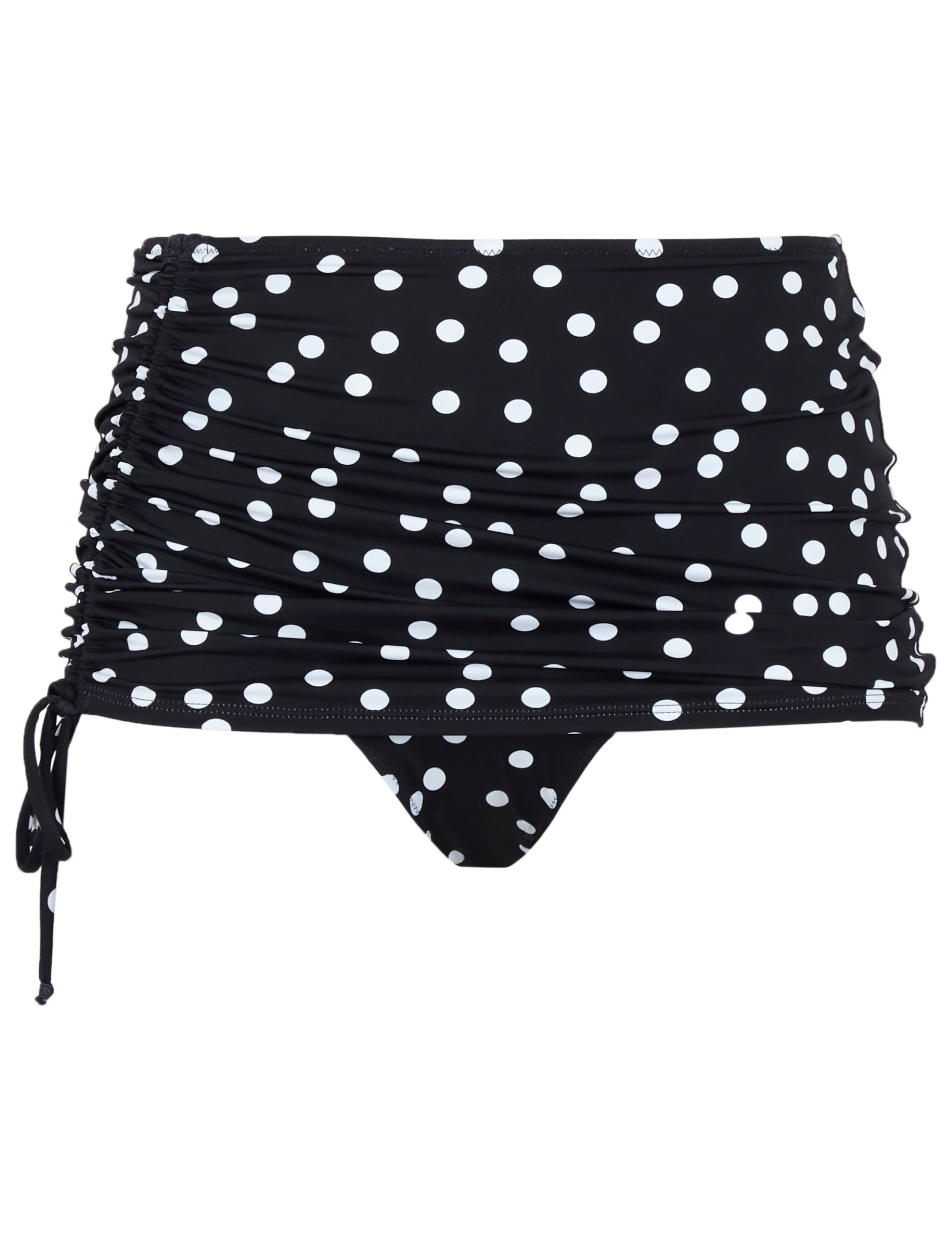 Polka Dot Skirted Ruched Bikini Bottoms 2 of 5