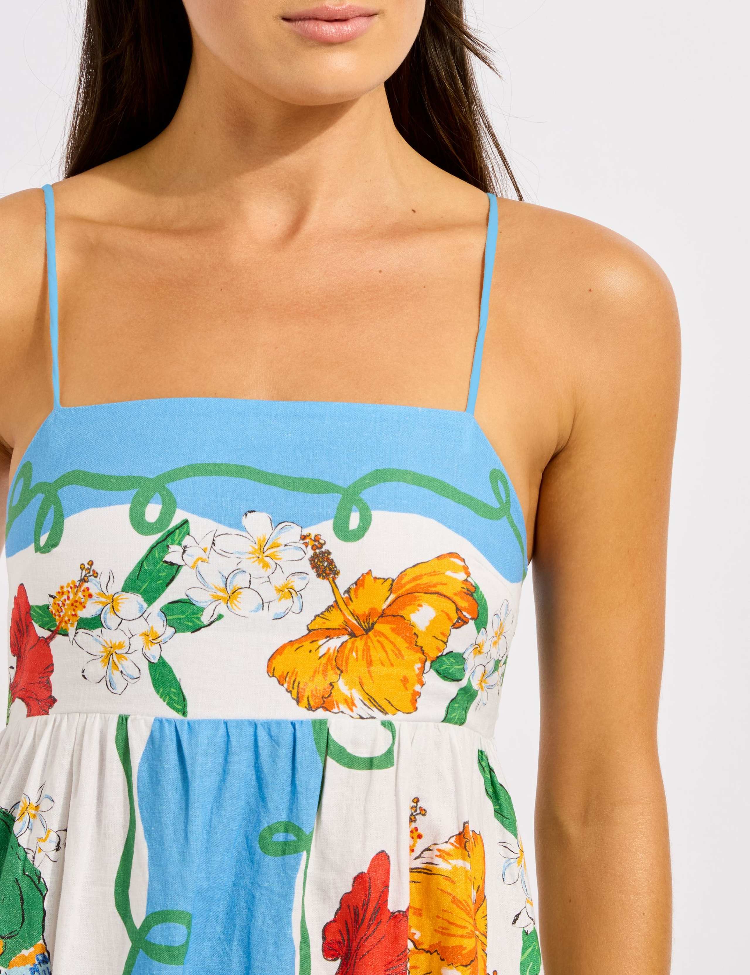 Viva Vacation Linen Rich Printed Maxi Dress 4 of 4