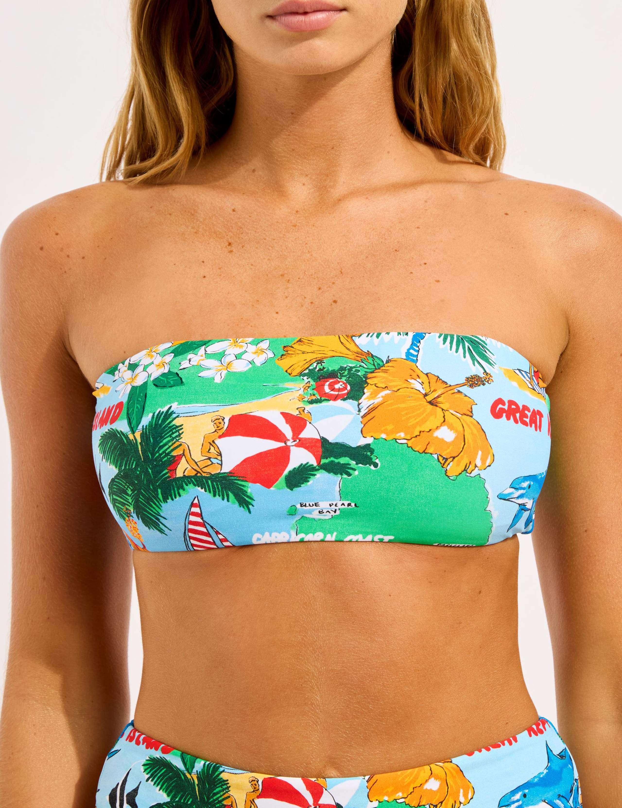Viva Vacation Printed Bandeau Bikini Top 4 of 4