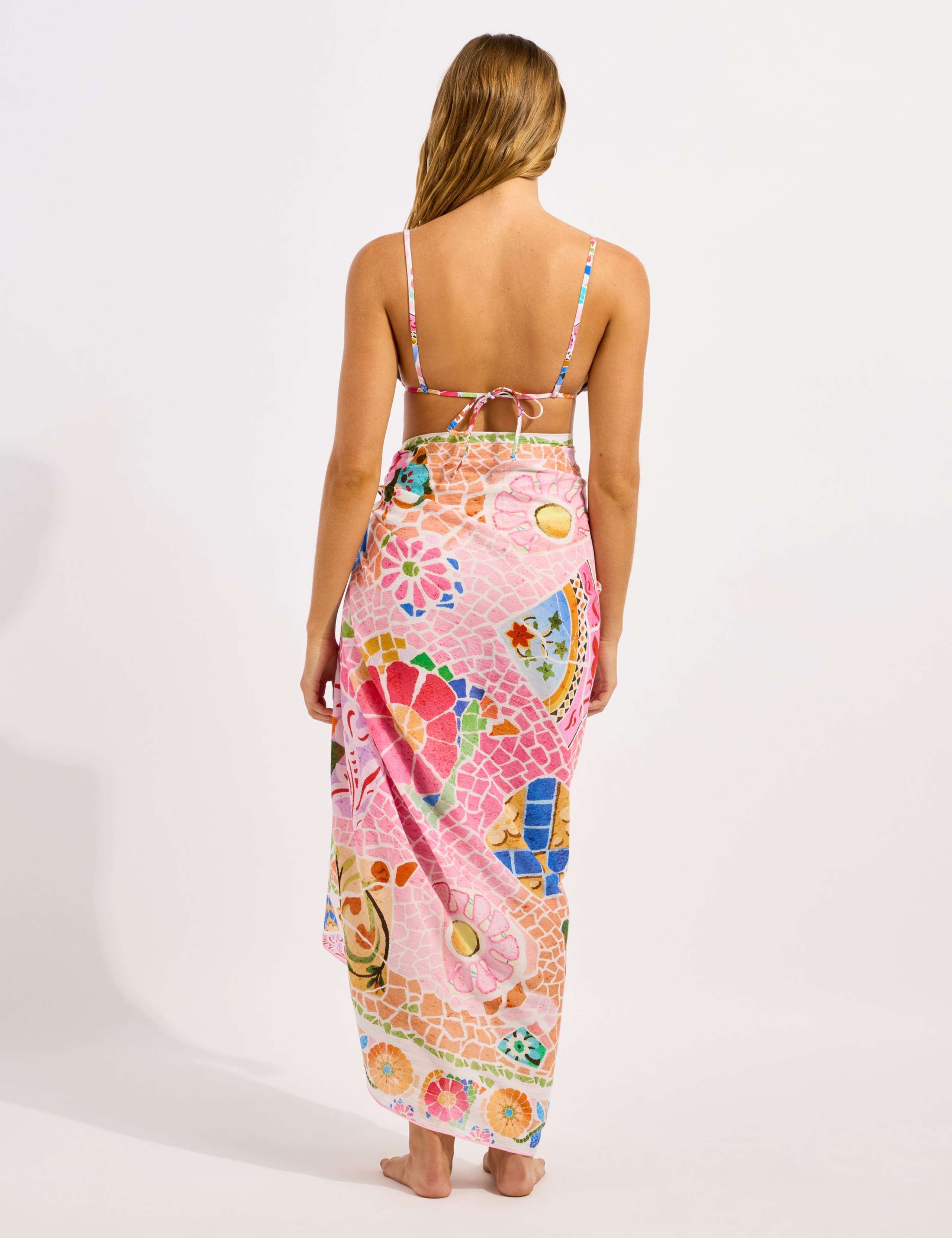 Pure Cotton Printed Beach Cover Up Sarong 3 of 4