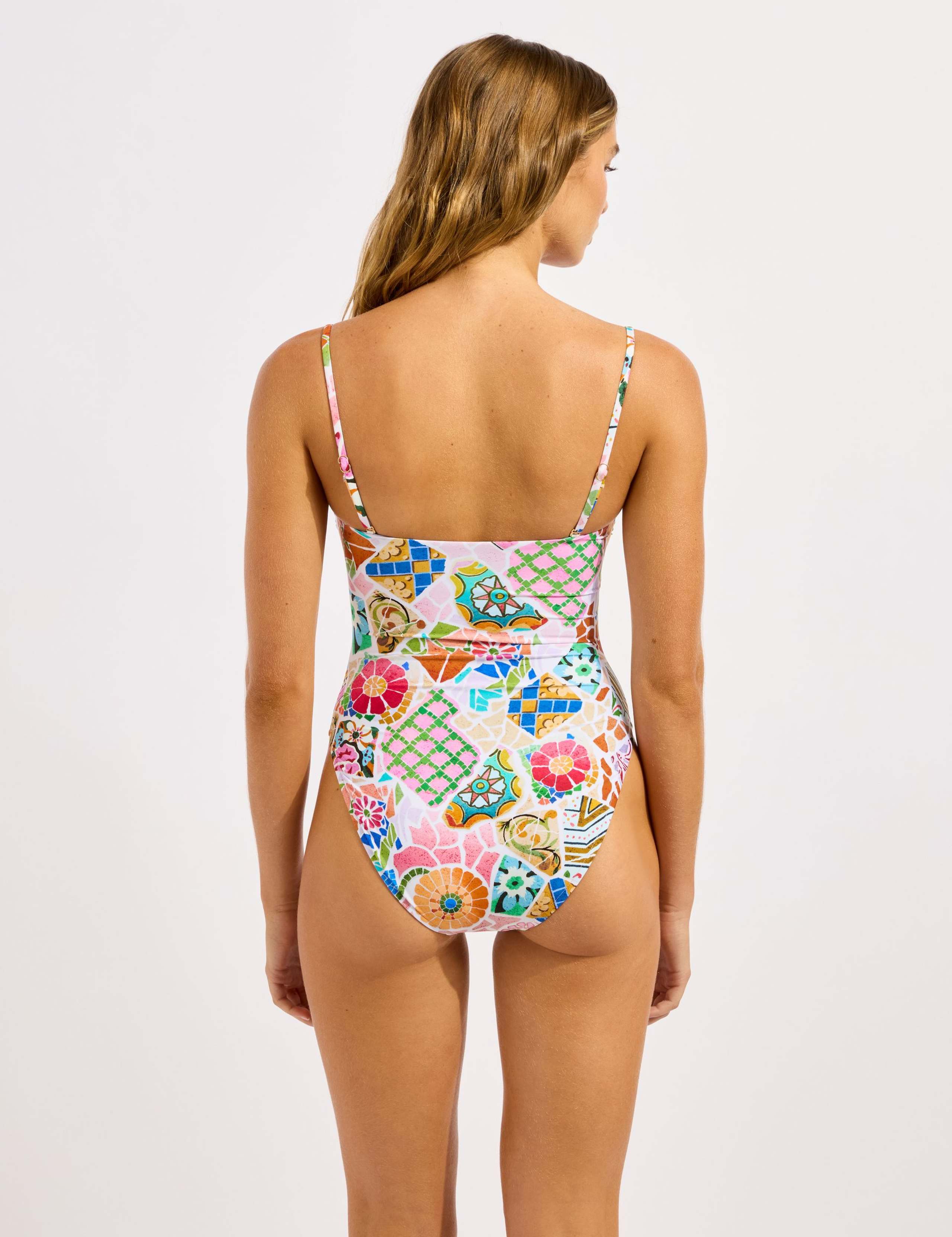 BeachBohème Printed Square Neck Swimsuit 3 of 4