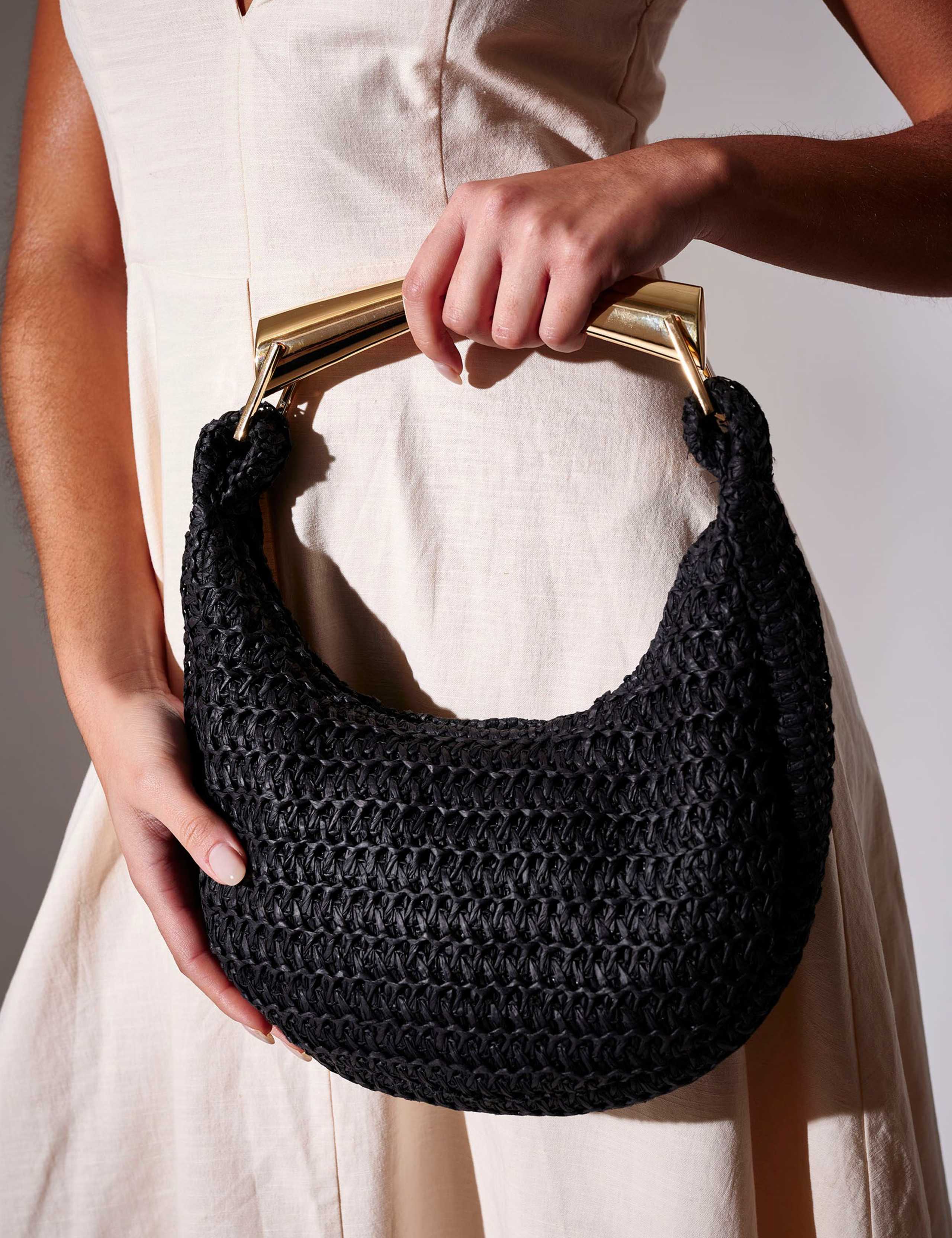 Straw Woven Grab Bag 1 of 4