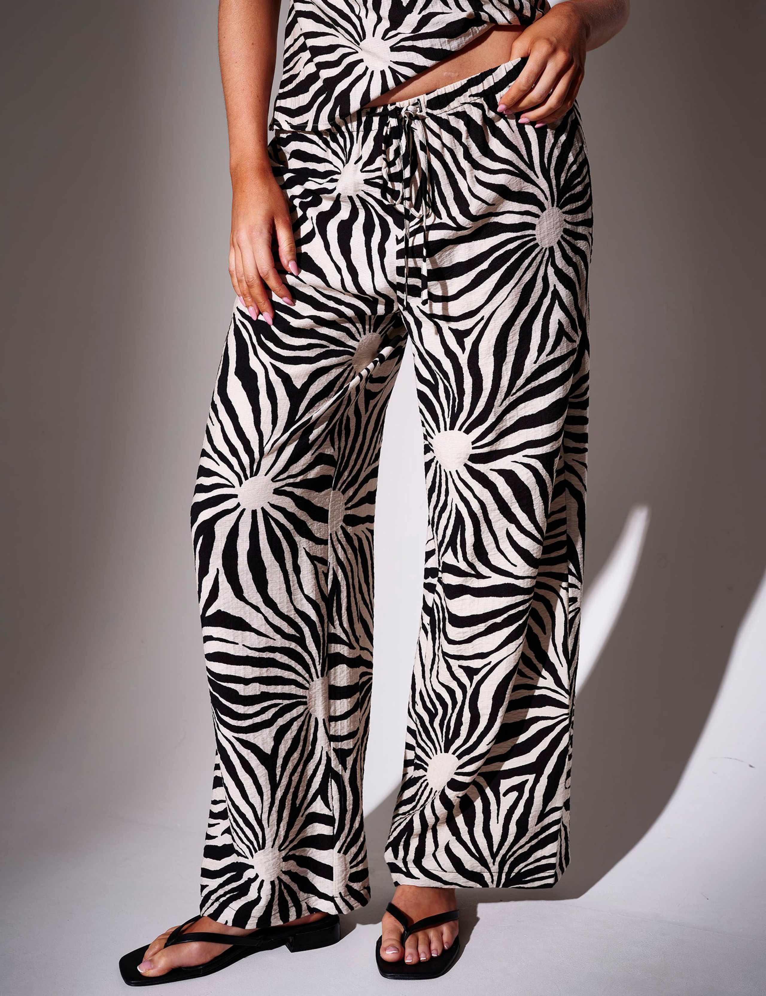 Sun Print Wide Leg Beach Trousers 2 of 6