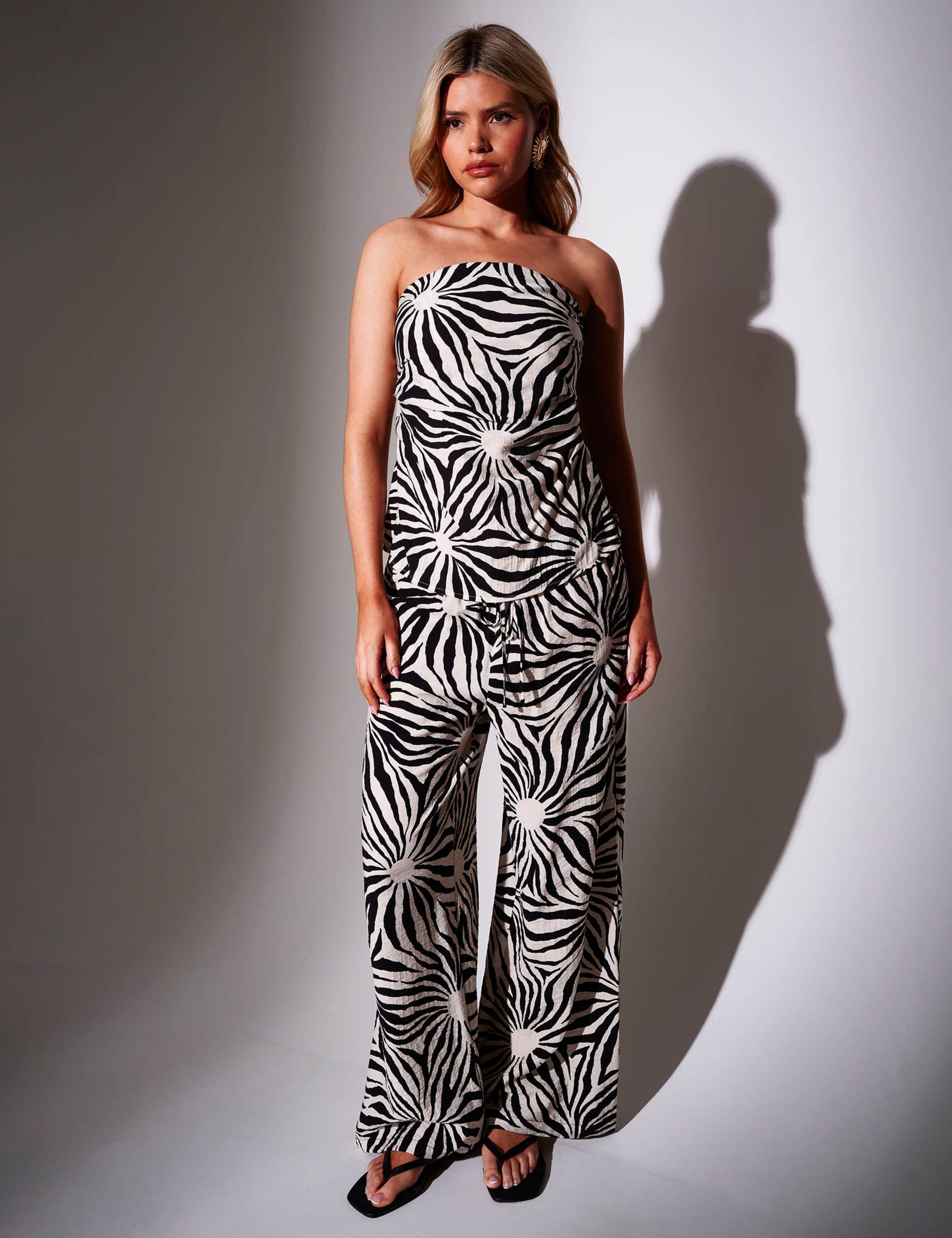 Sun Print Wide Leg Beach Trousers 5 of 6