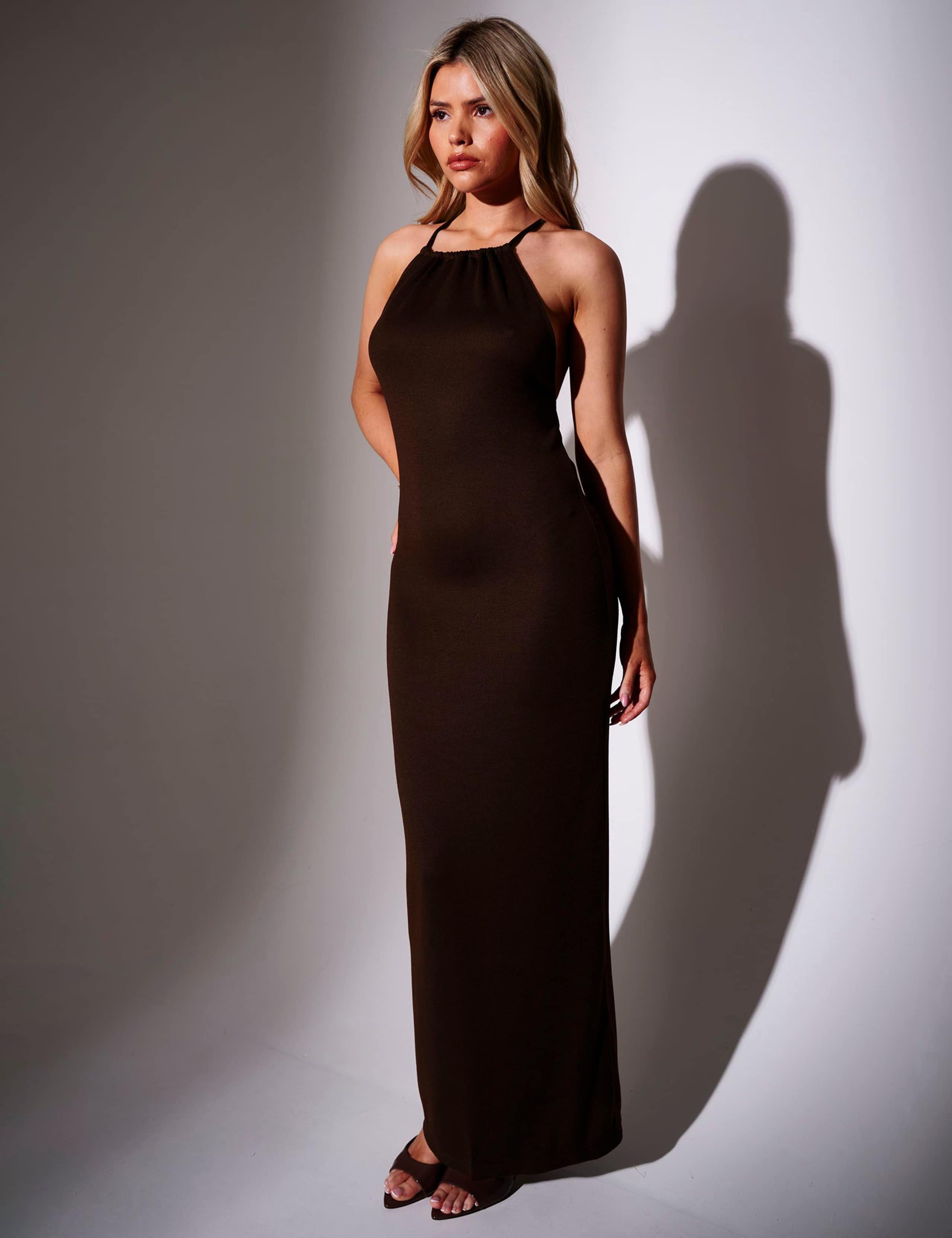 Knitted Halter Neck Maxi Beach Dress 2 of 4