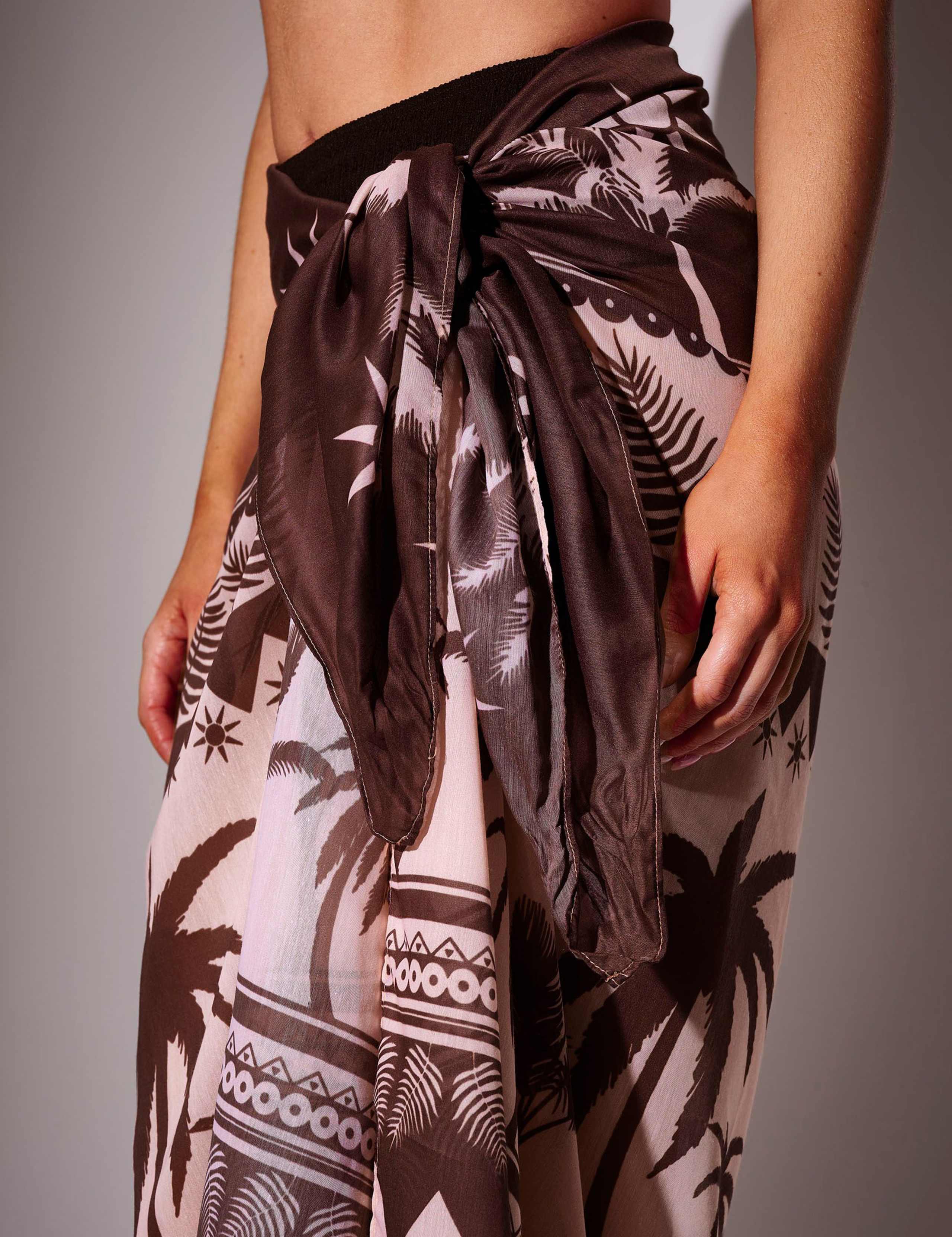 Palm Tree Midi Beach Cover Up Sarong 3 of 6