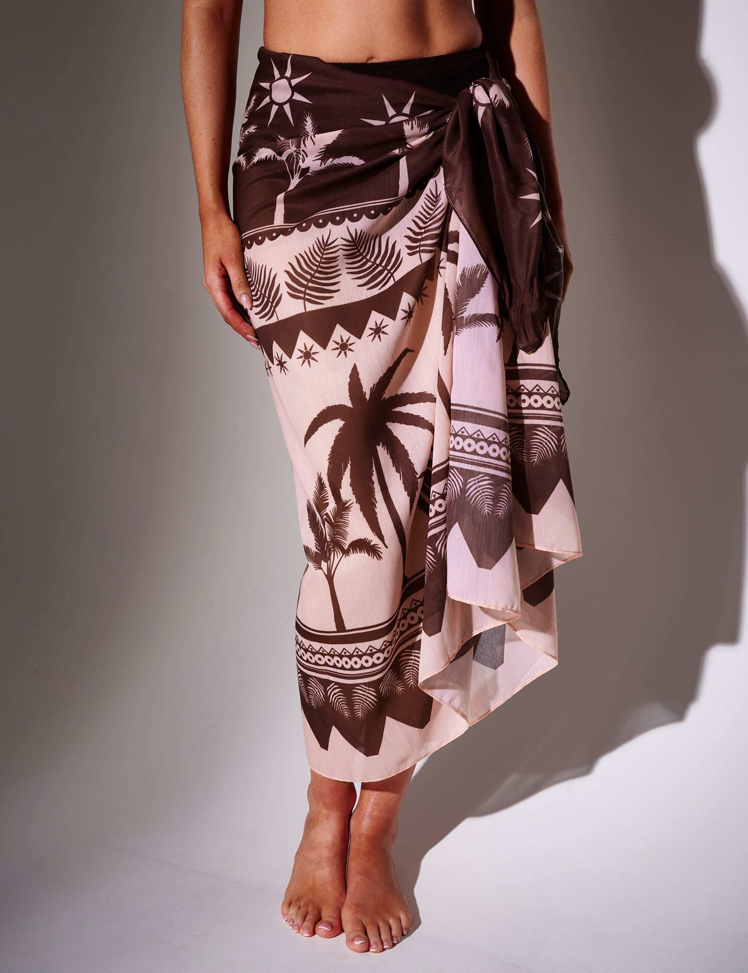 Palm Tree Midi Beach Cover Up Sarong 4 of 6