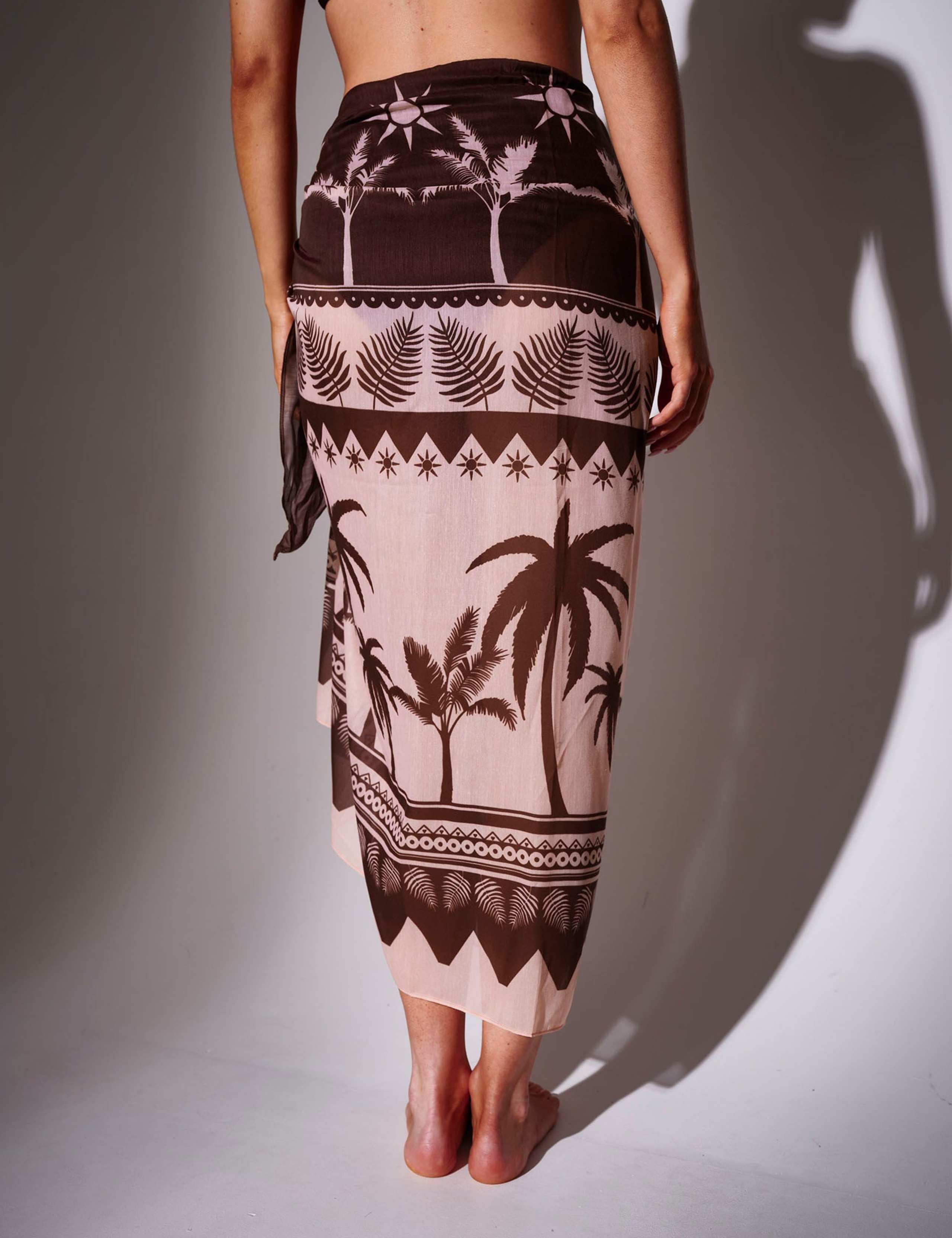 Palm Tree Midi Beach Cover Up Sarong 6 of 6