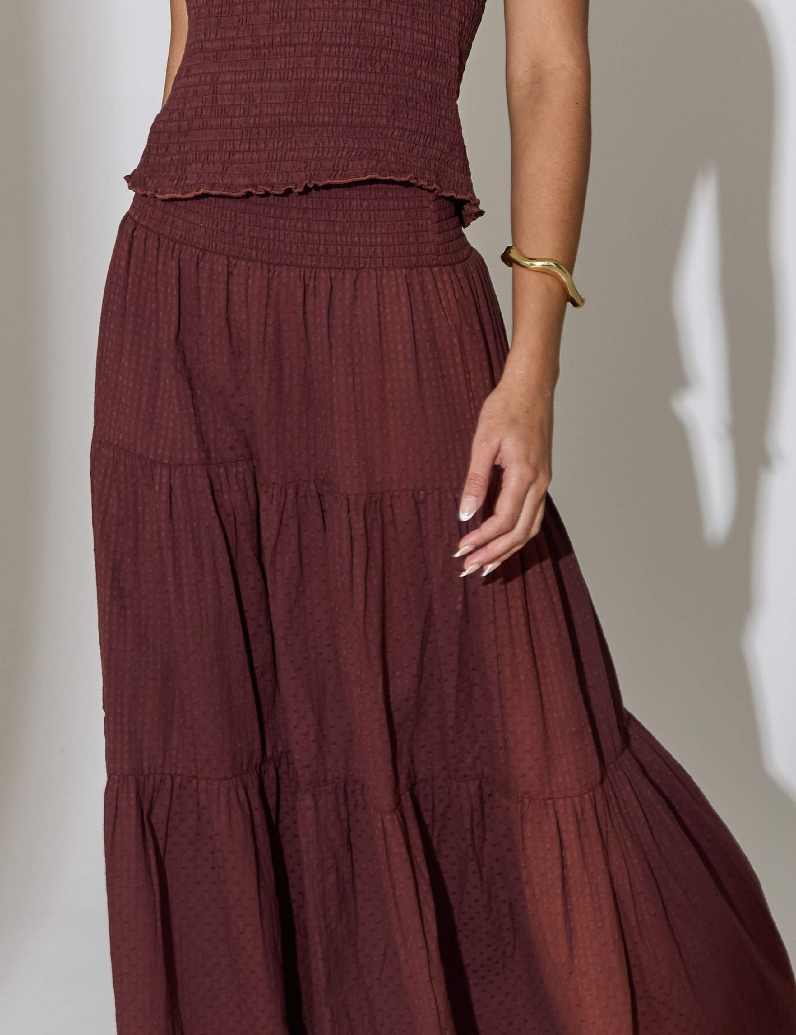 Pure Cotton Maxi Tiered Beach Skirt 4 of 5