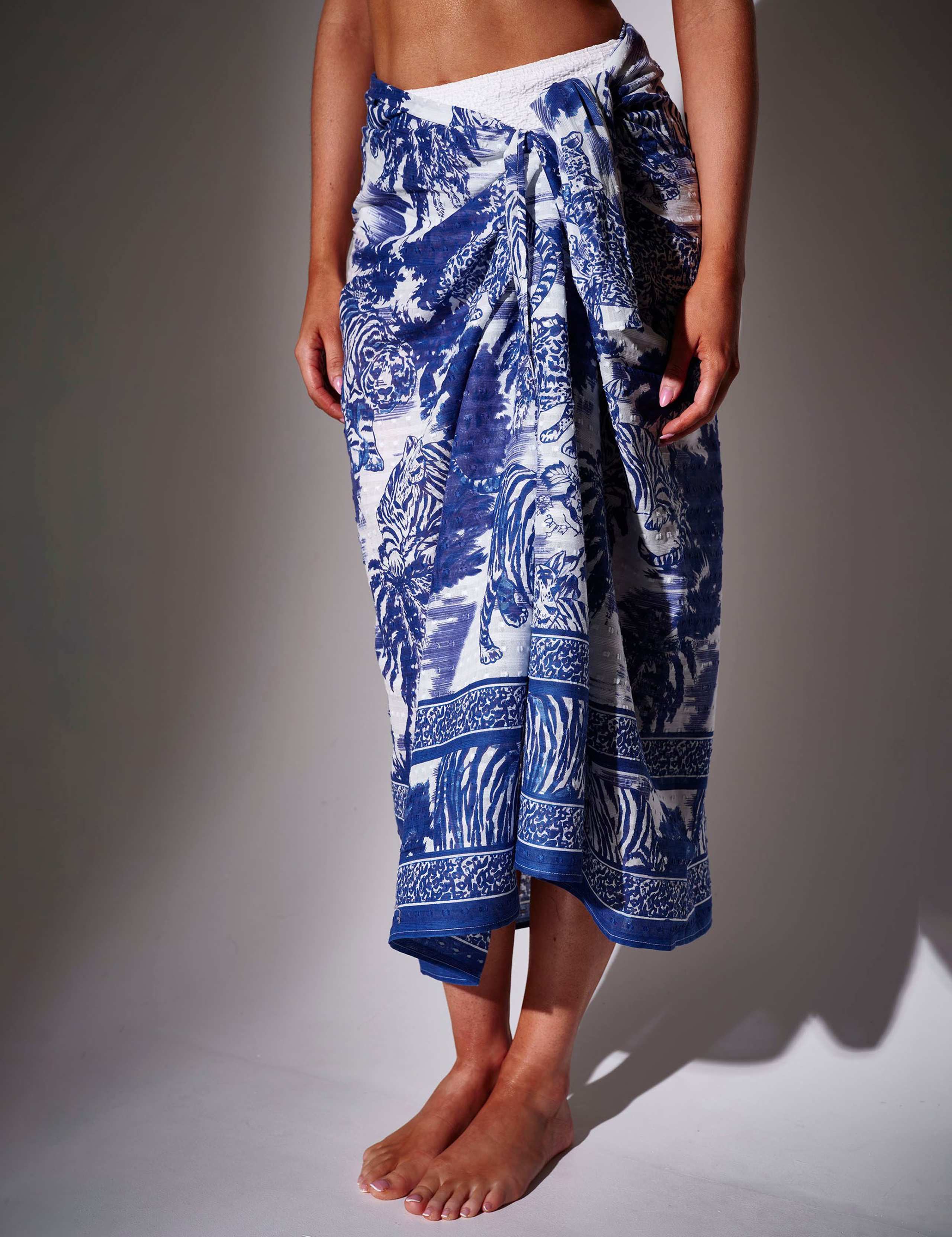 Pure Cotton Leopard Printed Beach Cover Up Sarong 2 of 4