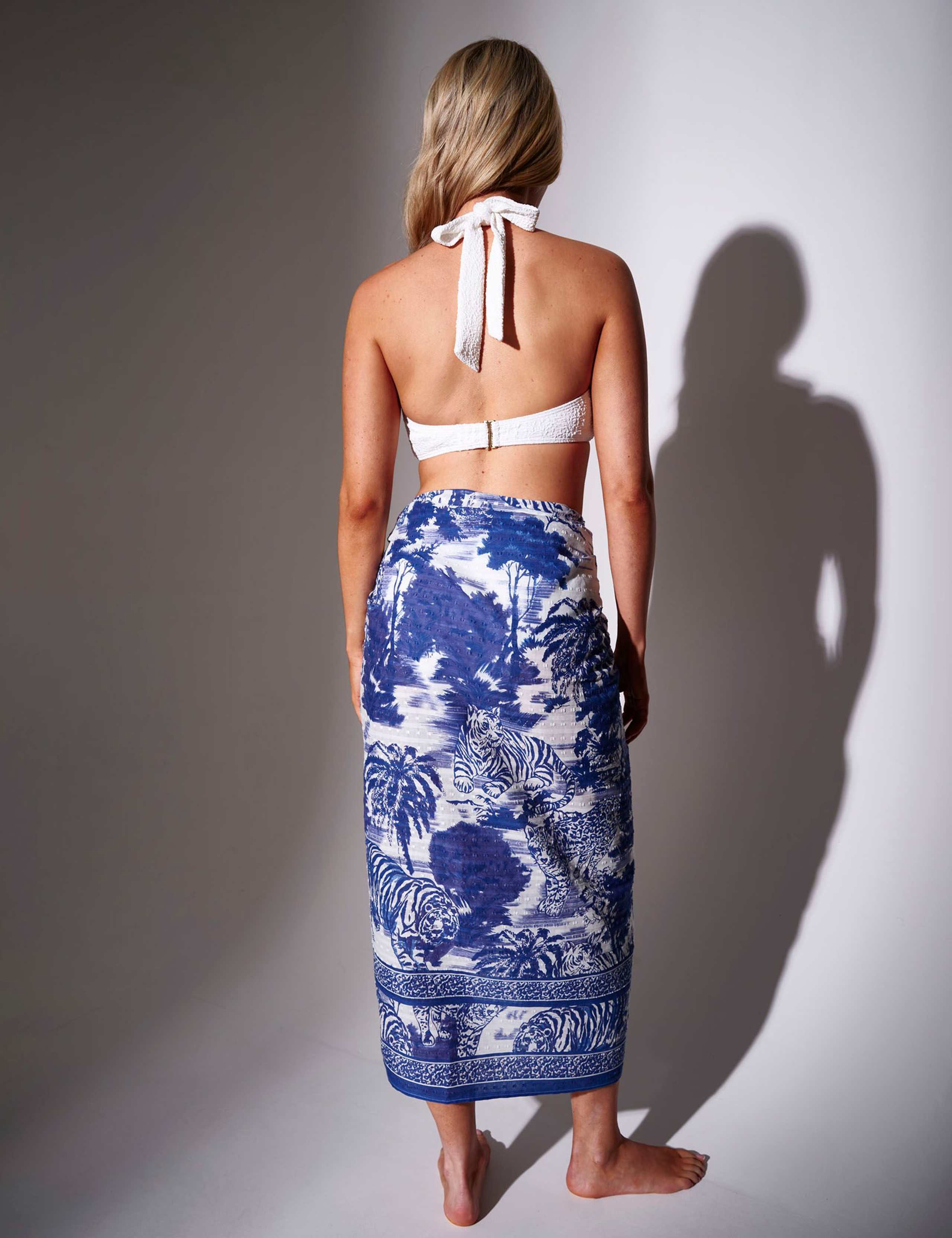 Pure Cotton Leopard Printed Beach Cover Up Sarong 3 of 4