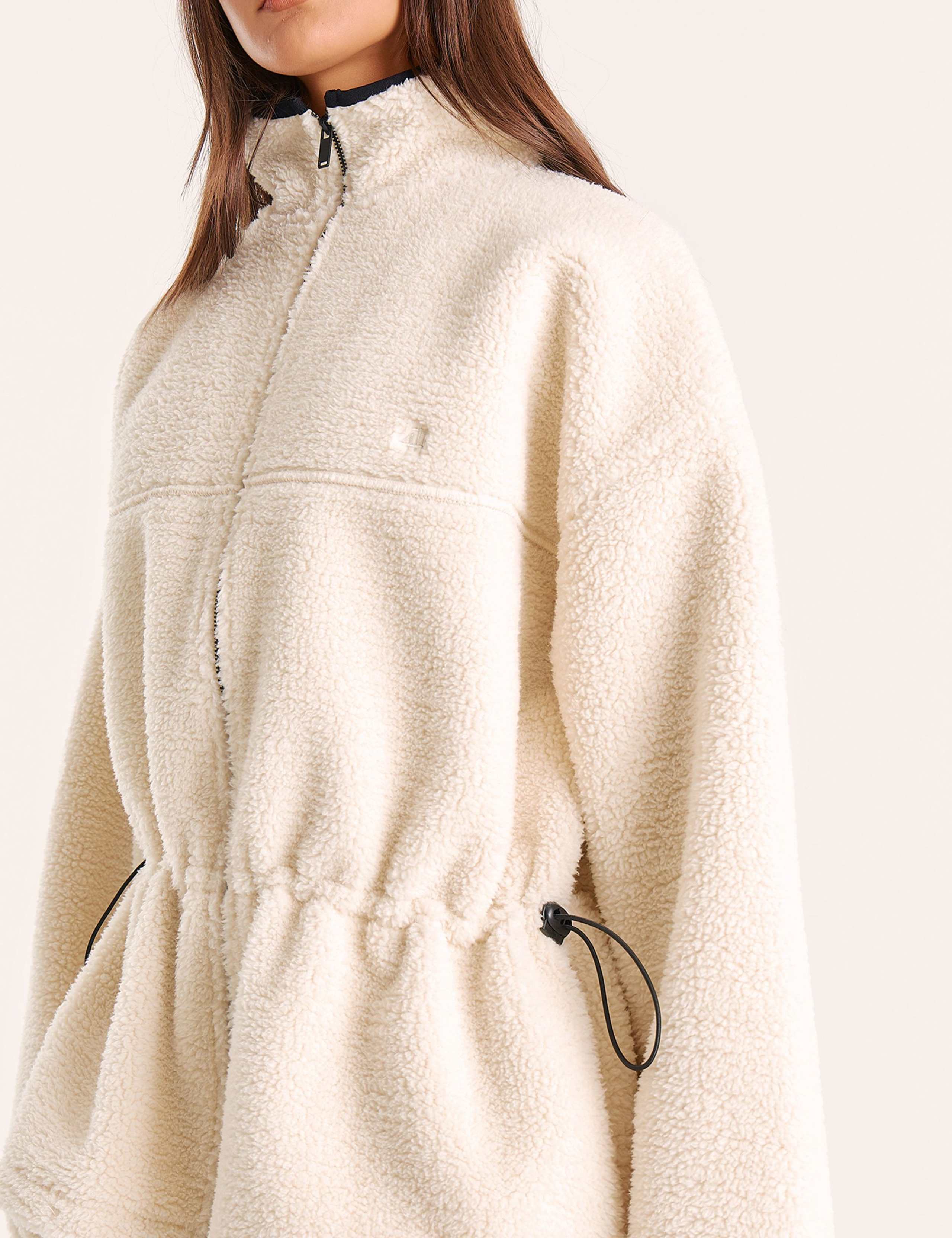 Zip Up Funnel Neck Fleece Jacket 4 of 6